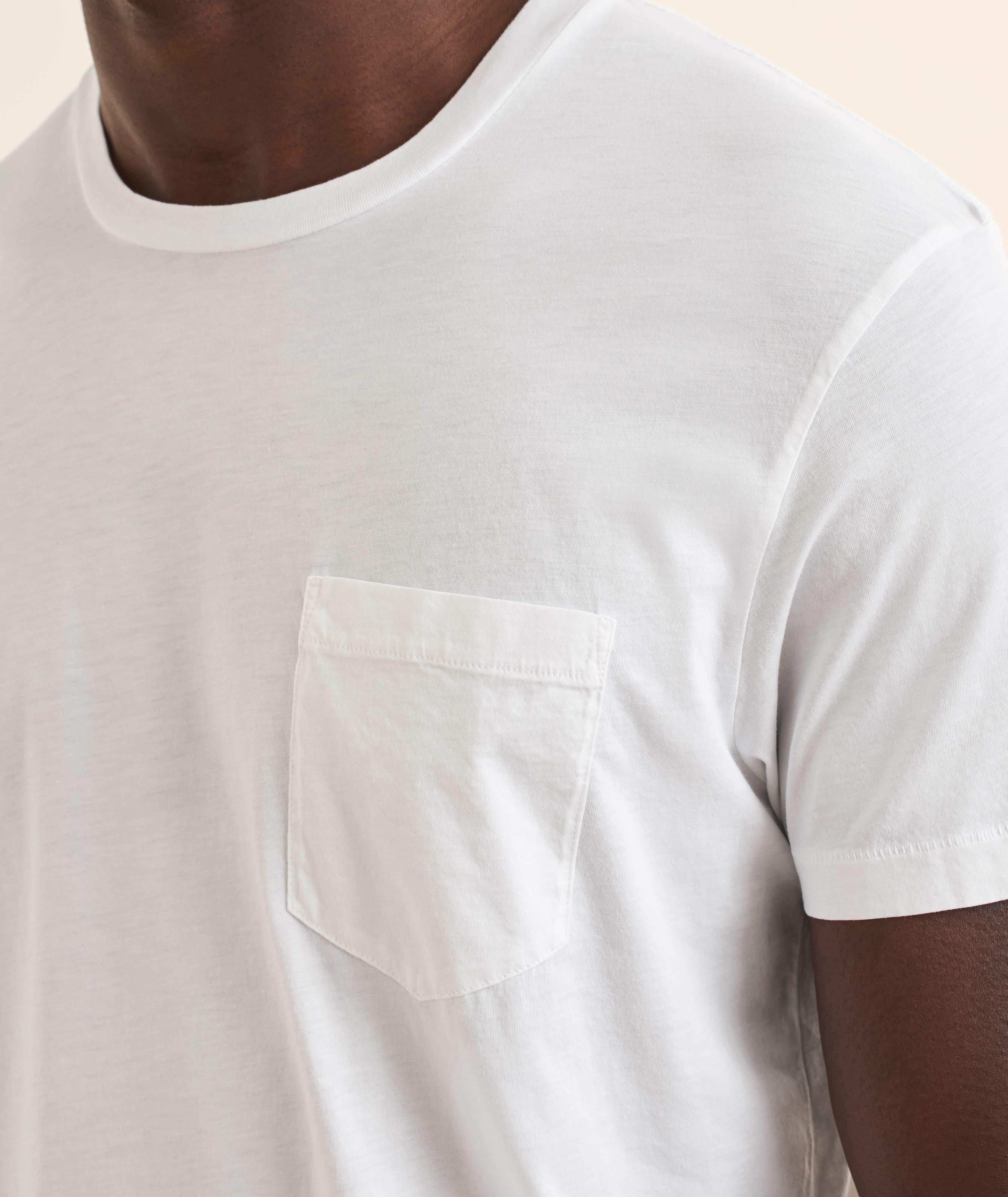 T-shirt coton-soie flammé encolure ronde image 3