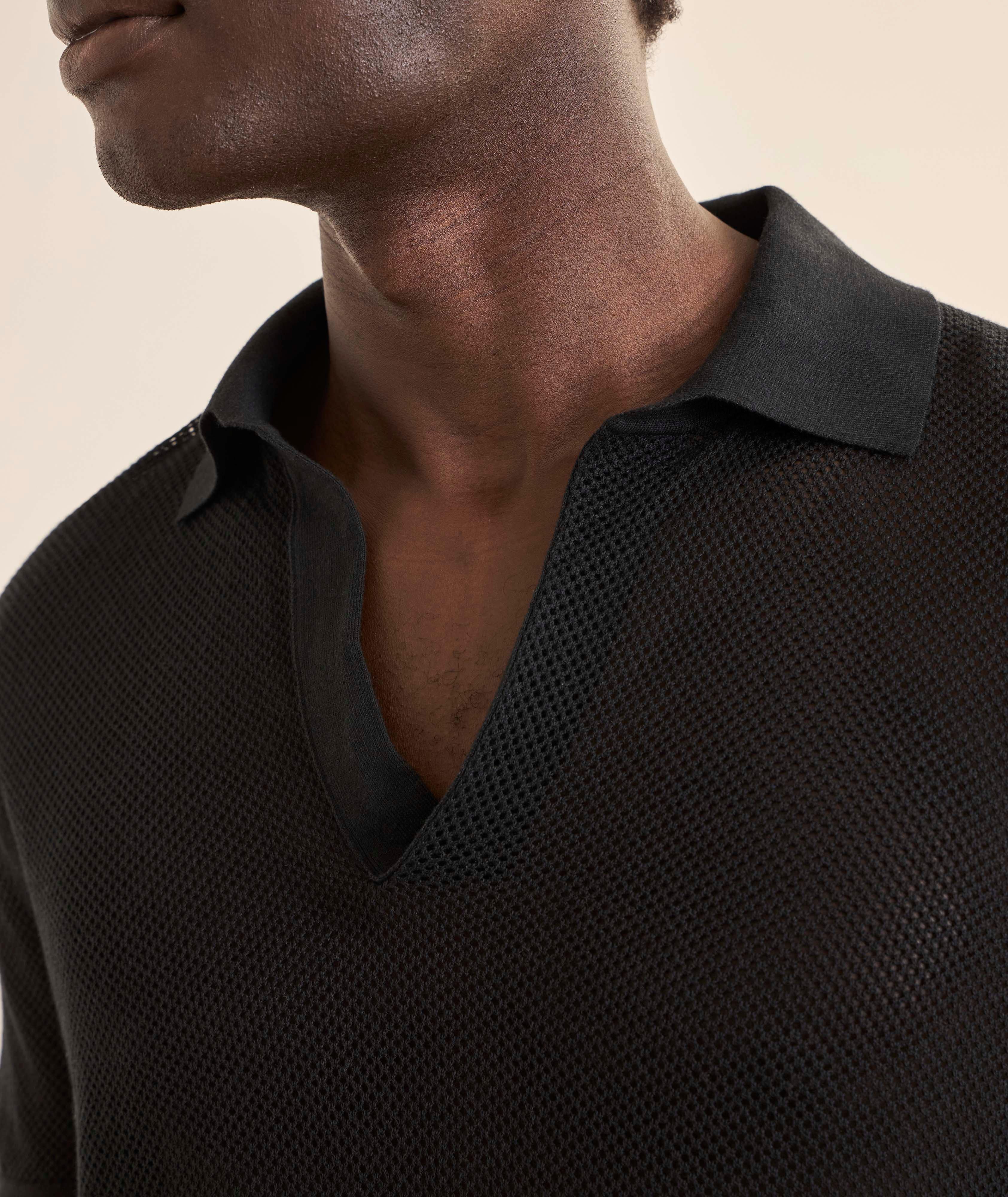 Polo coton-soie maille image 3