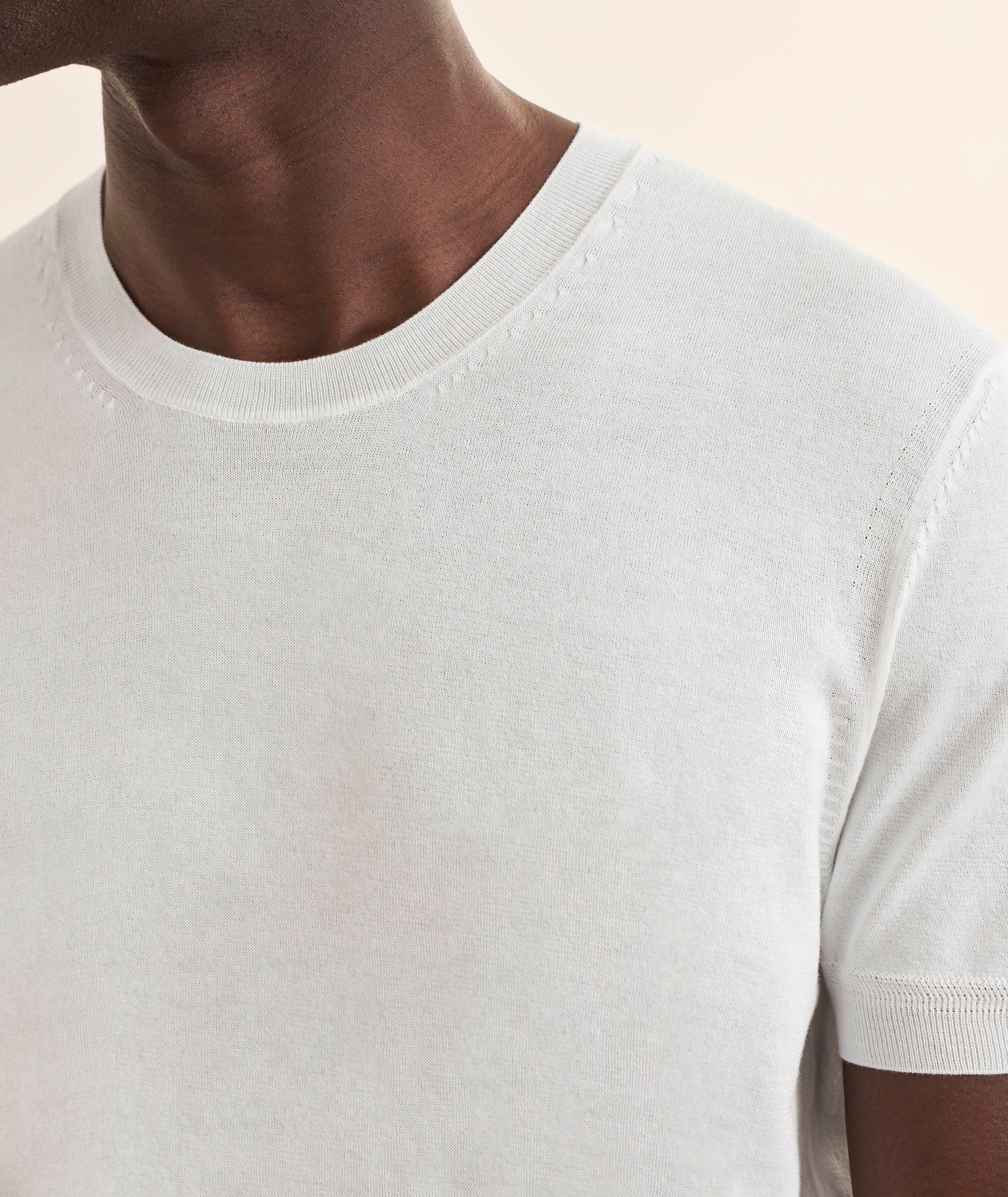 T-shirt coton tricot encolure ronde image 3