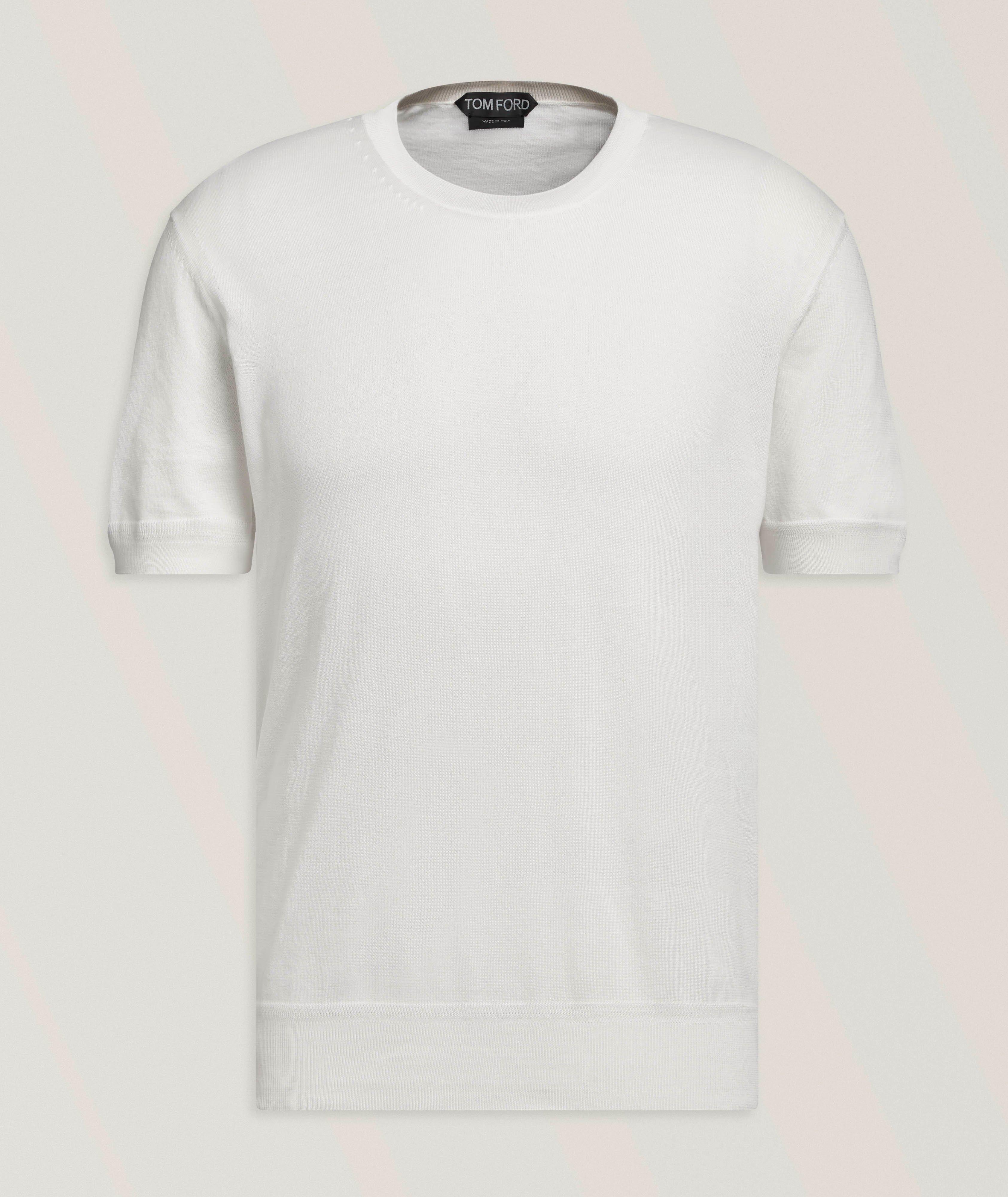 T-shirt coton tricot encolure ronde image 0