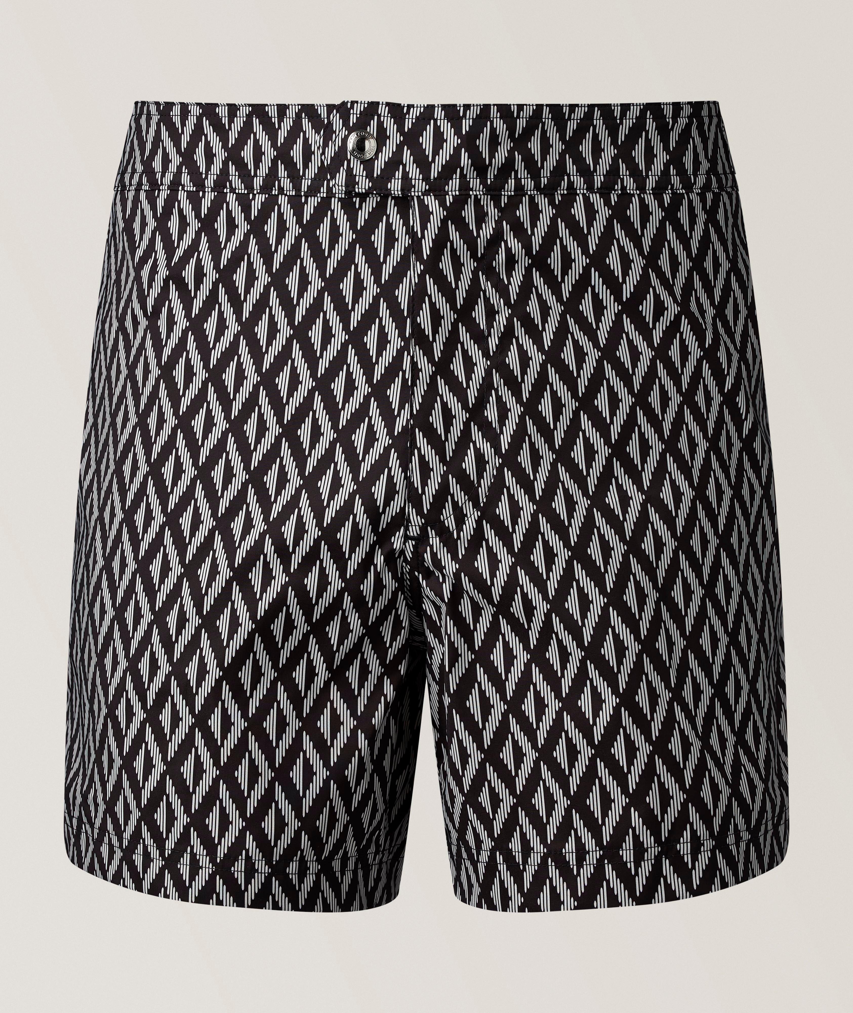 TOM FORD Geometric Optical Diamond Swim Shorts