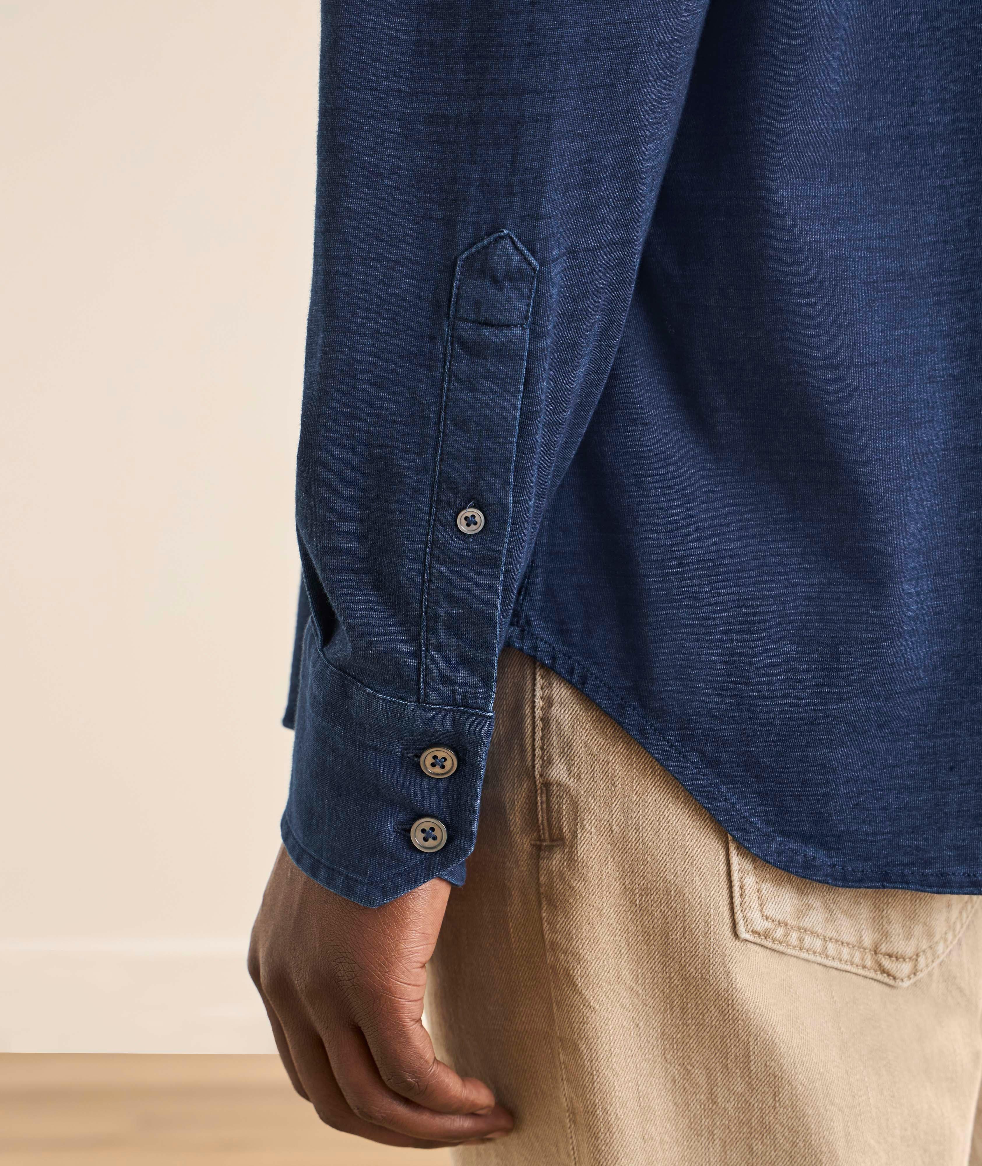 Chemise coton indigo image 3