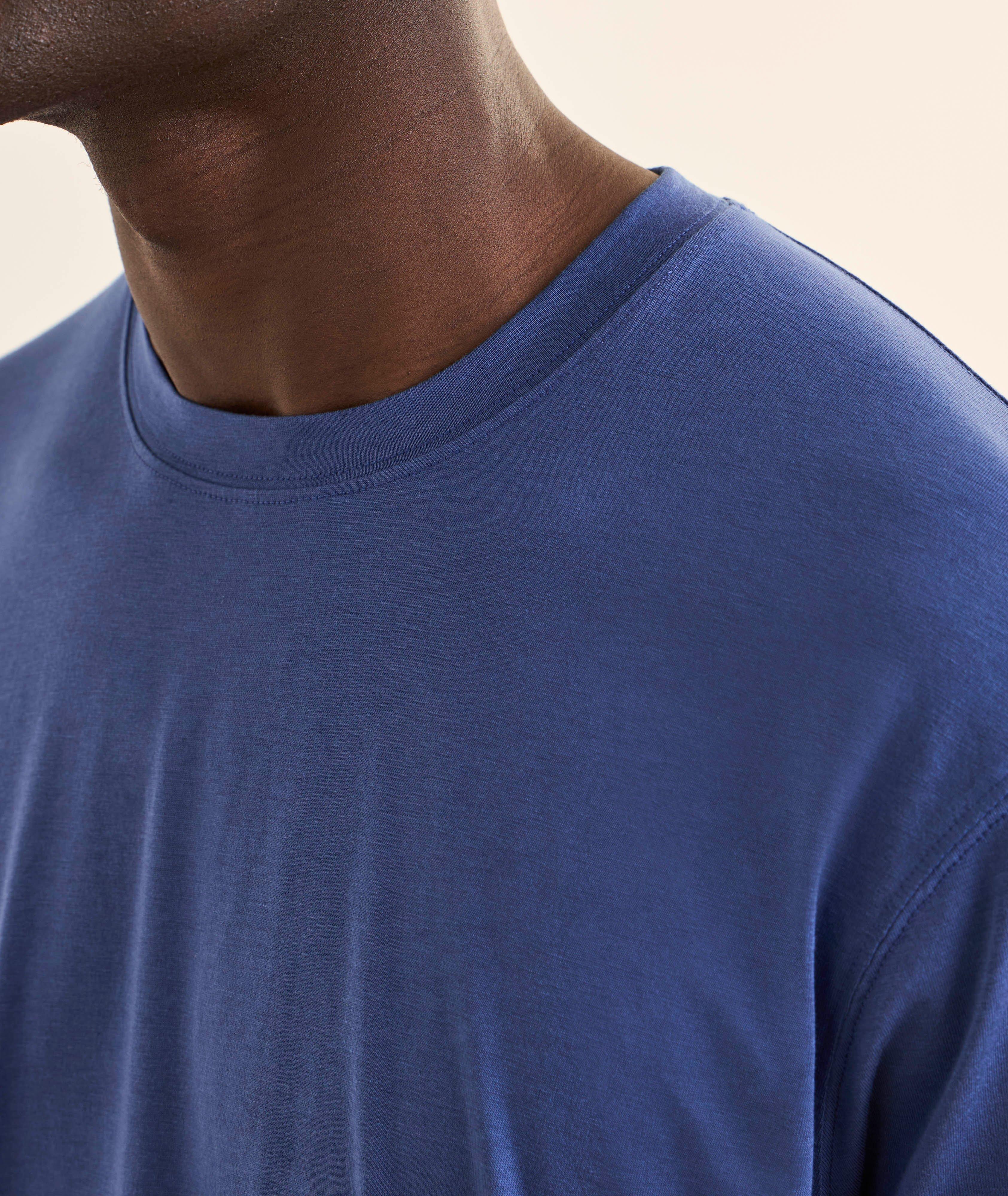 T-shirt lyocell-coton encolure ronde image 3