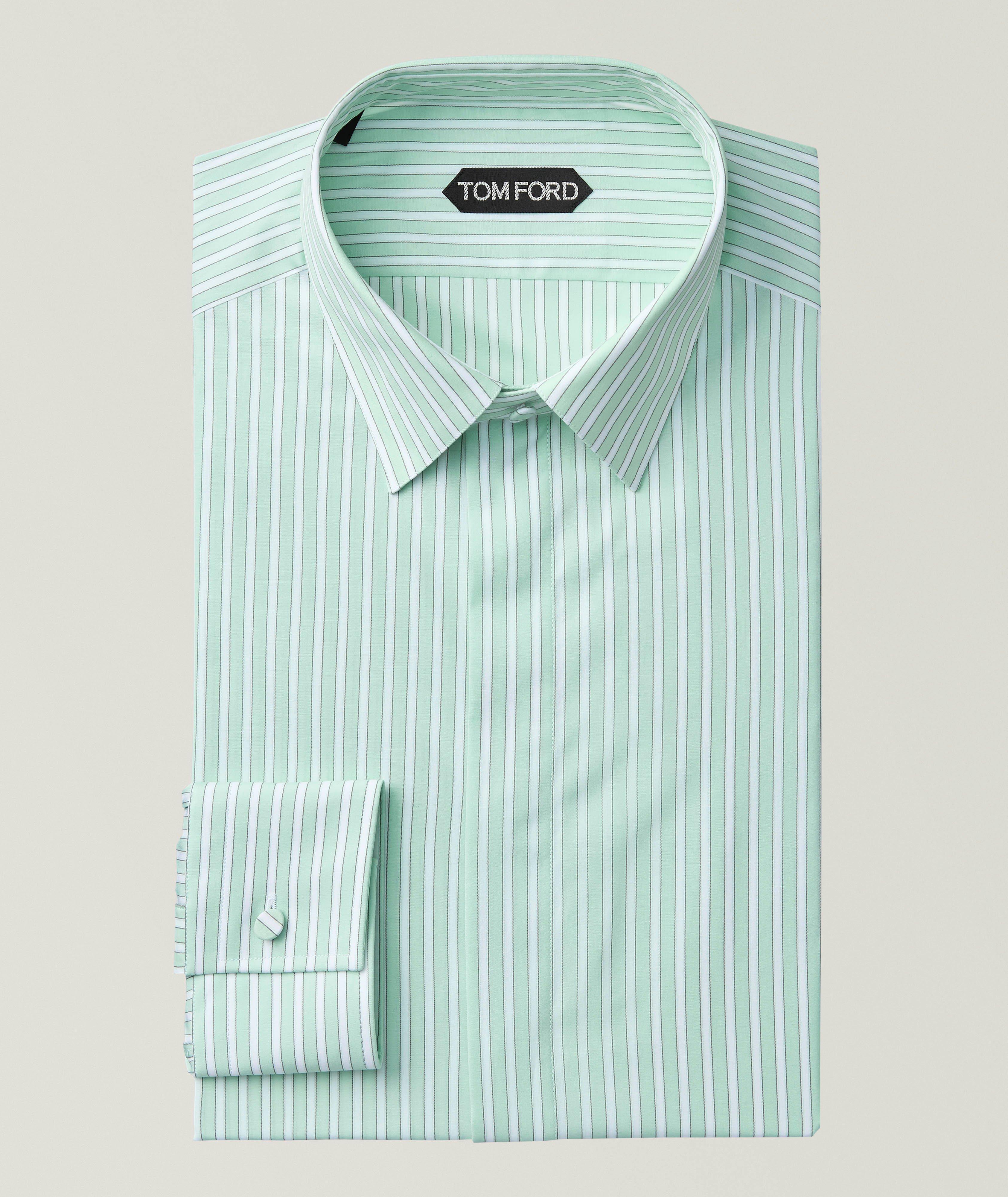 Chemise habillée coton rayé image 0