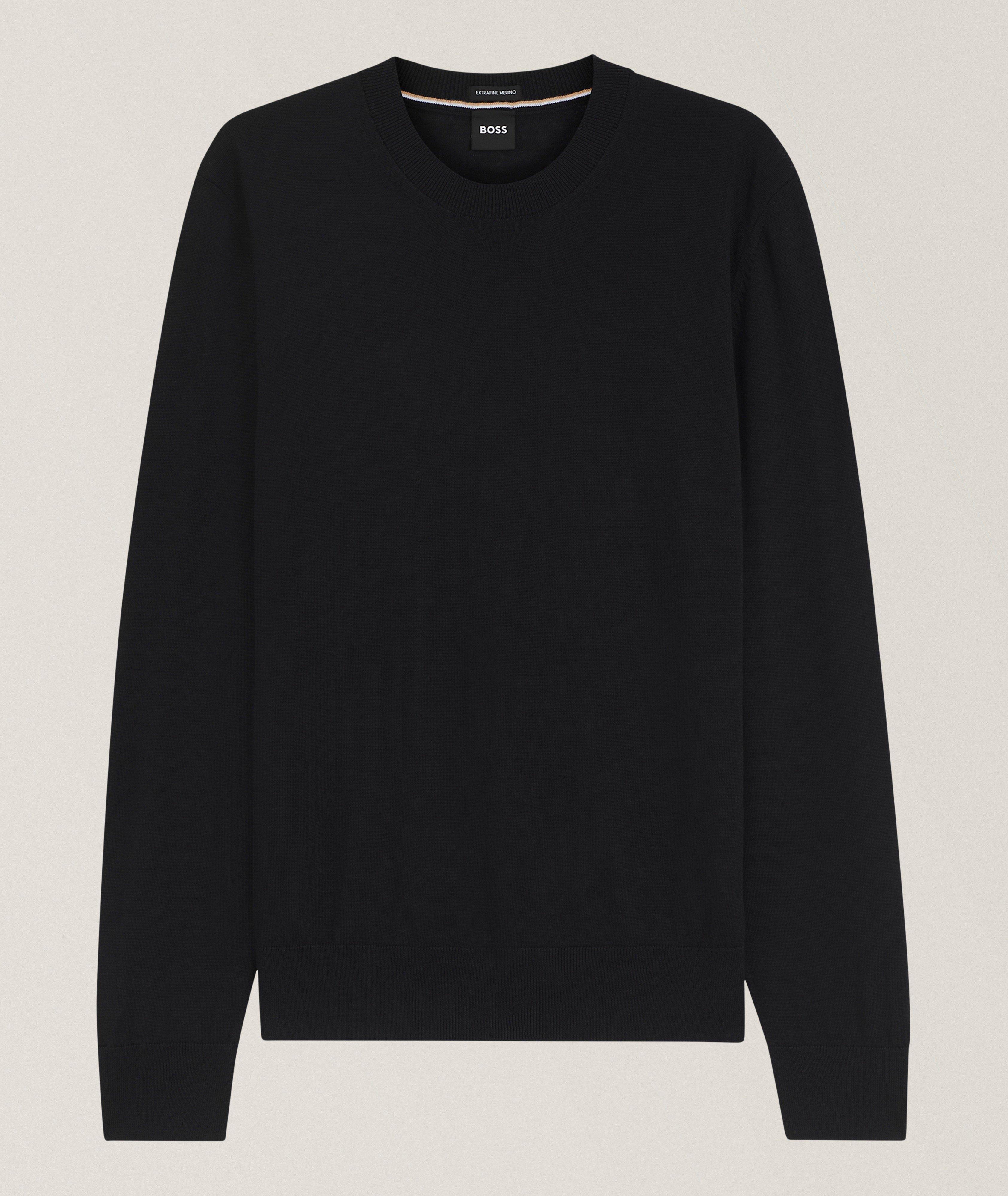 BOSS Leno Virgin Wool Crewneck Sweater
