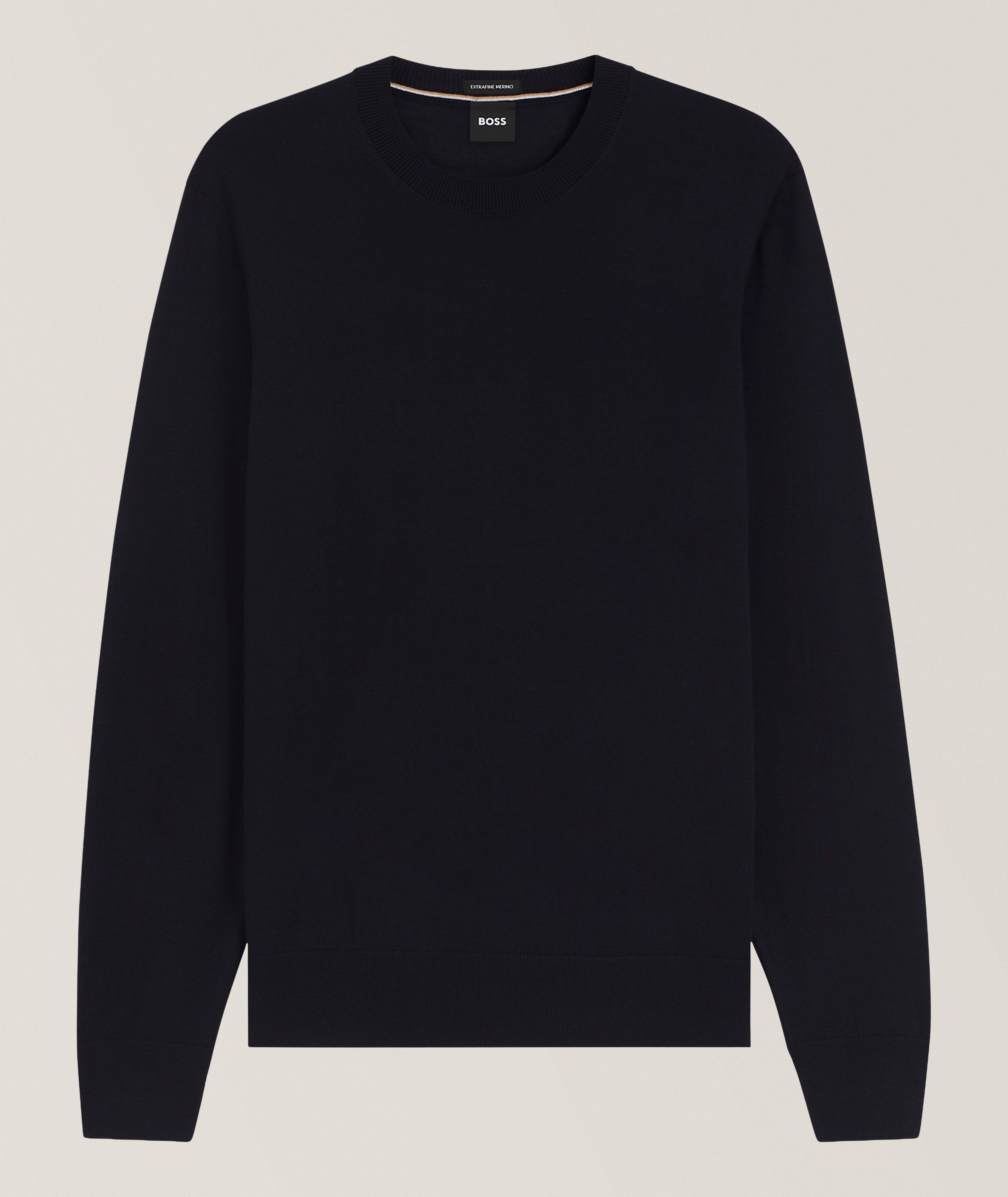 BOSS Leno Virgin Wool Crewneck Sweater