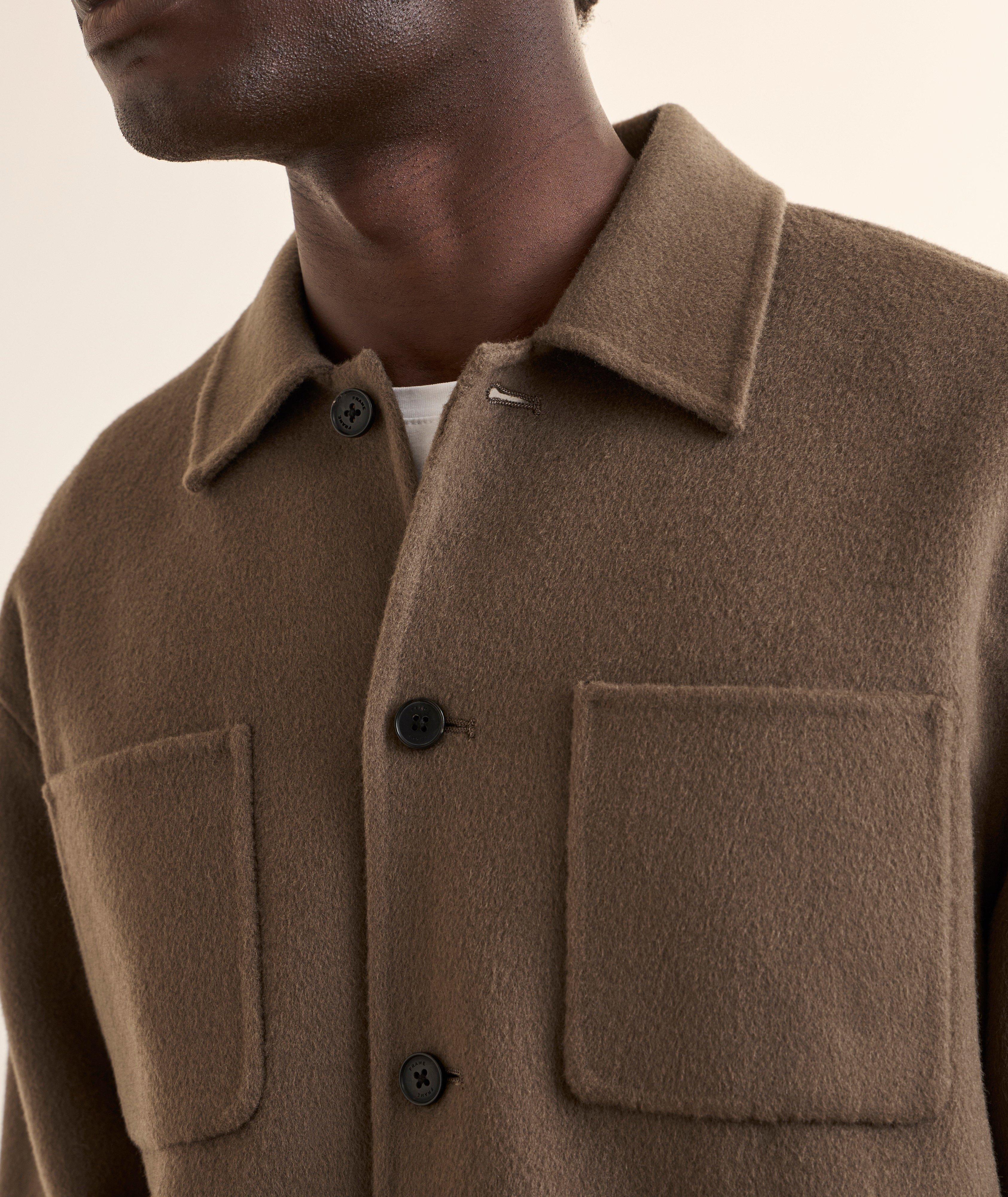 Veste chemise laine double face image 3