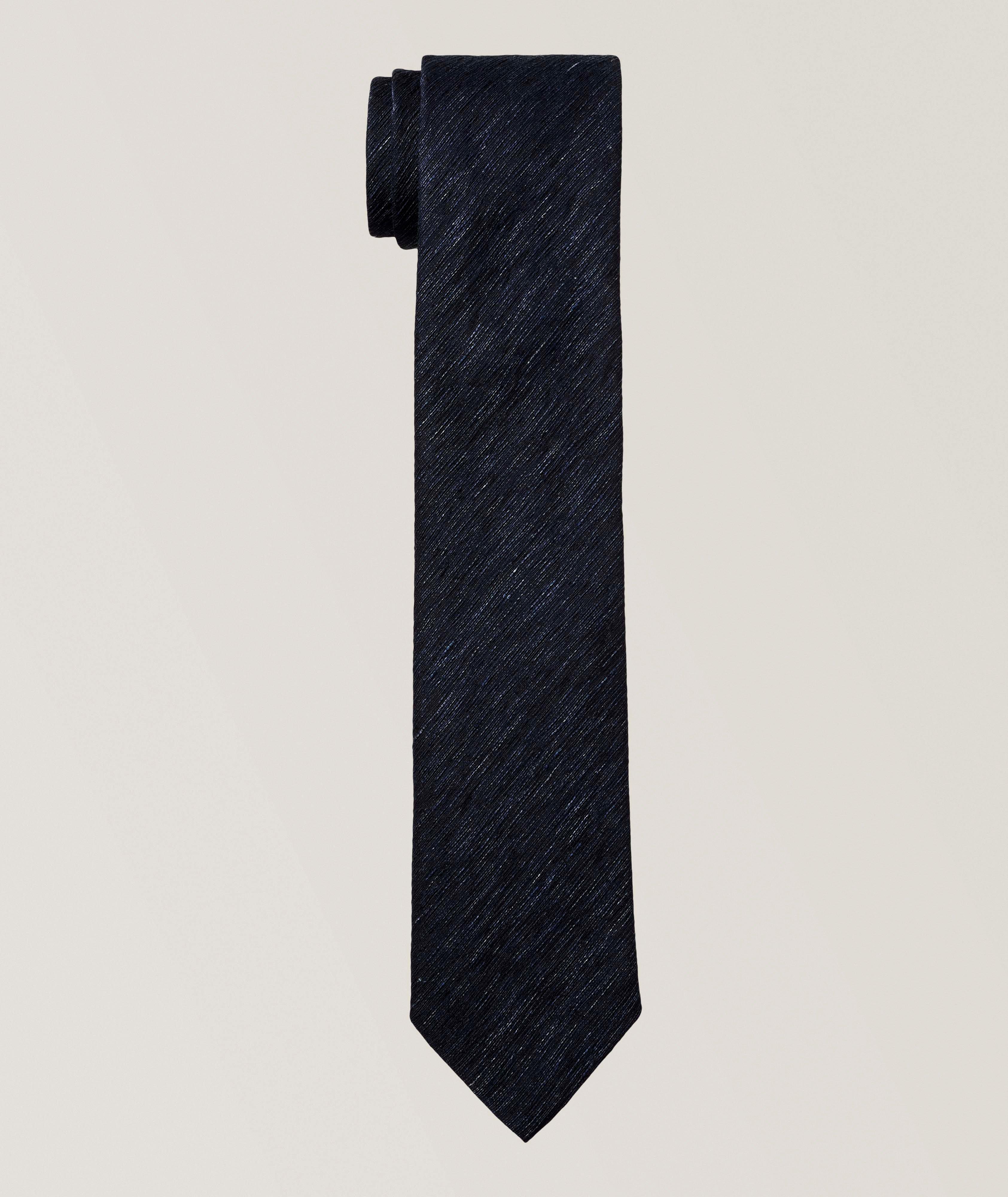 Tonal Stripe Linen-Silk Tie image 0