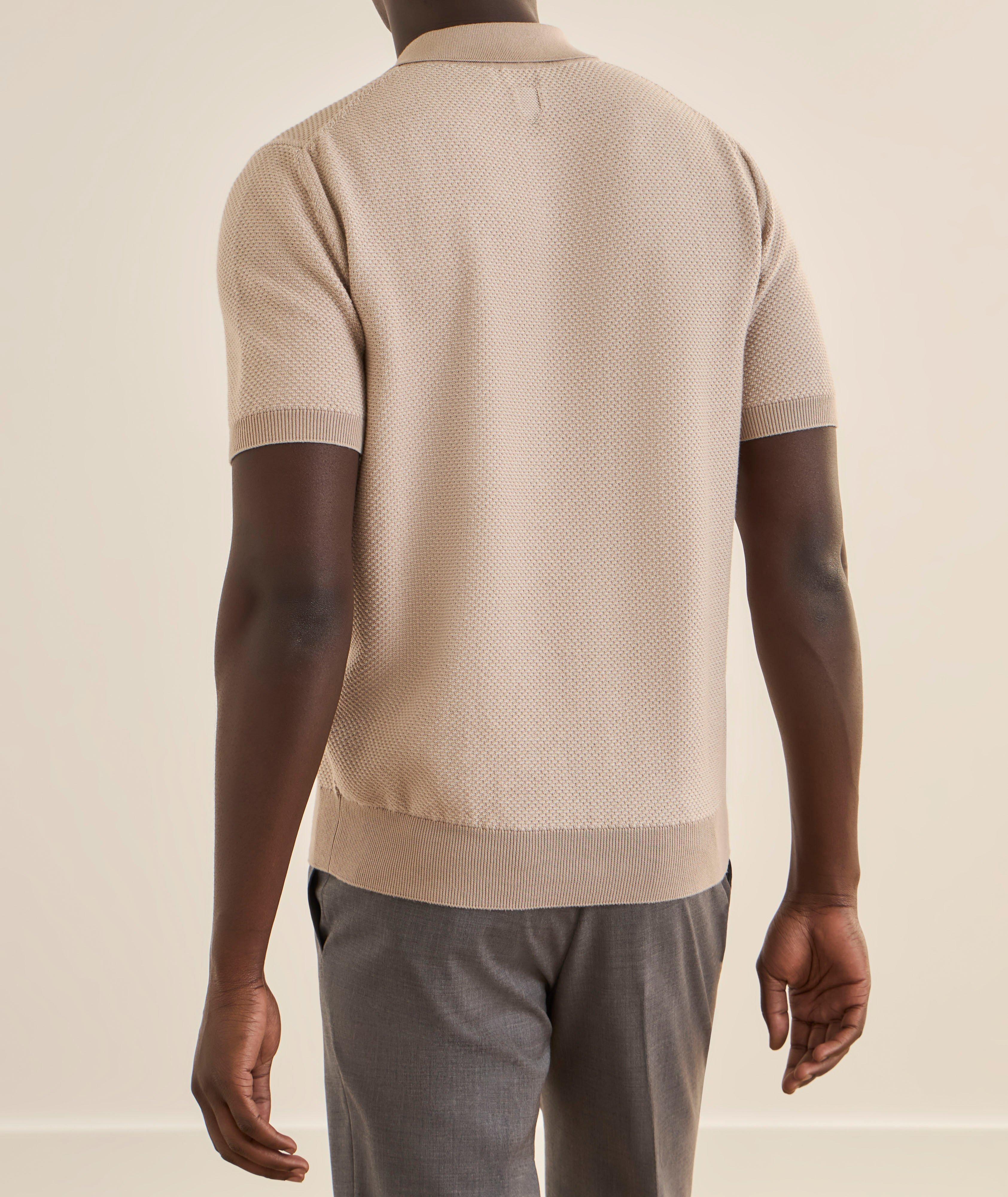 Polo coton micro-jacquard texturé image 2