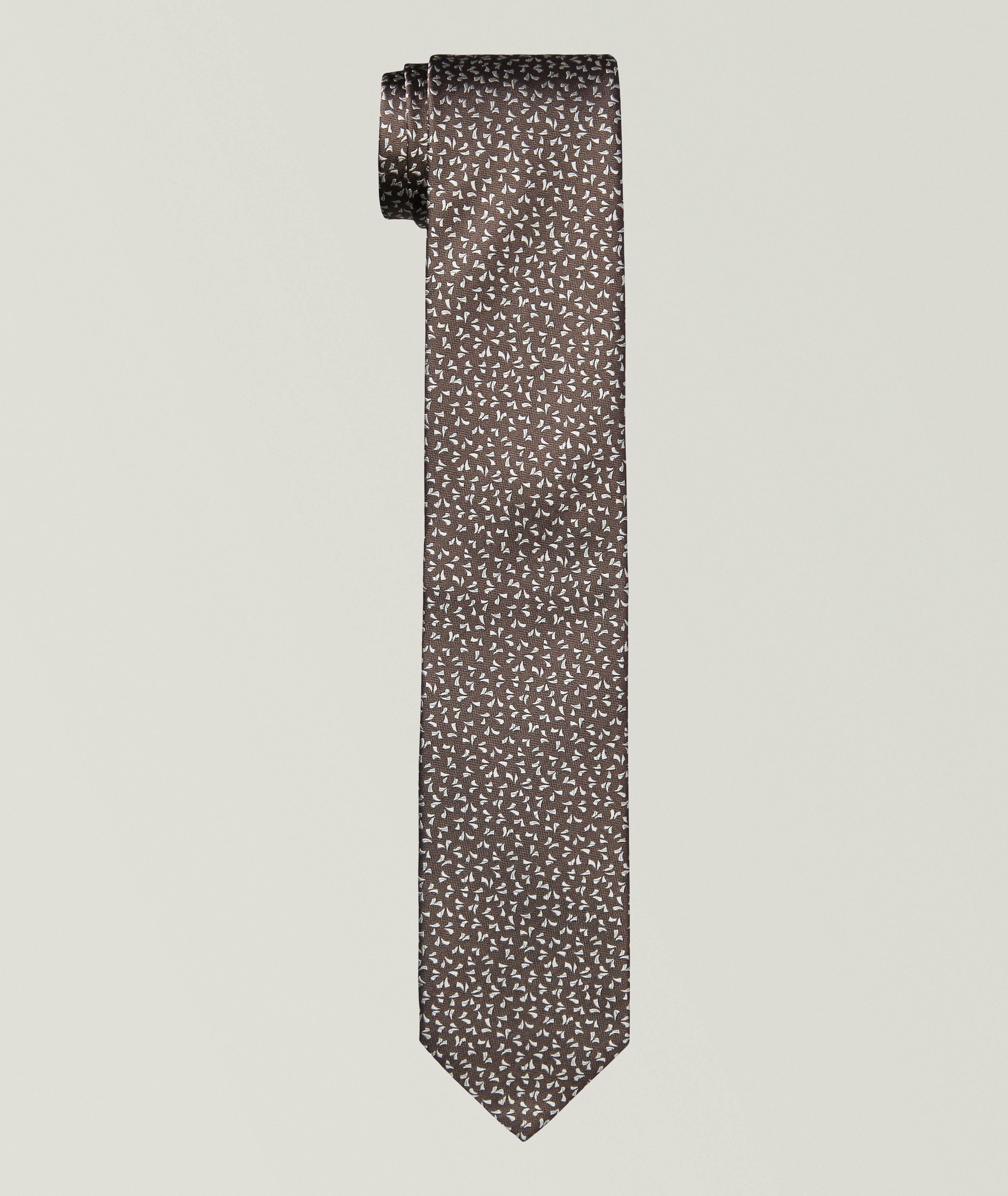 Canali Micro-Pattern Silk Tie