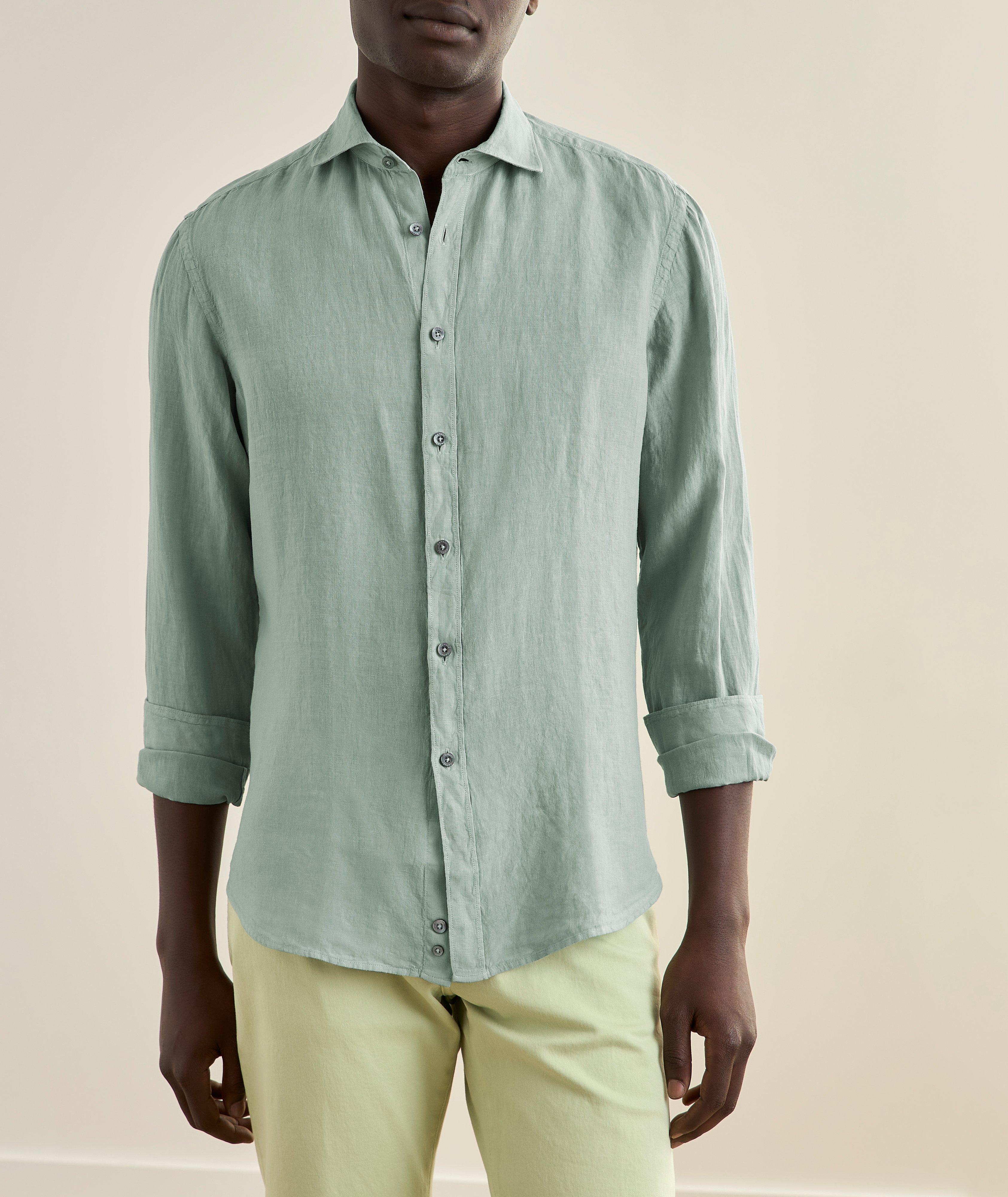Garment-Dyed Linen Shirt image 1