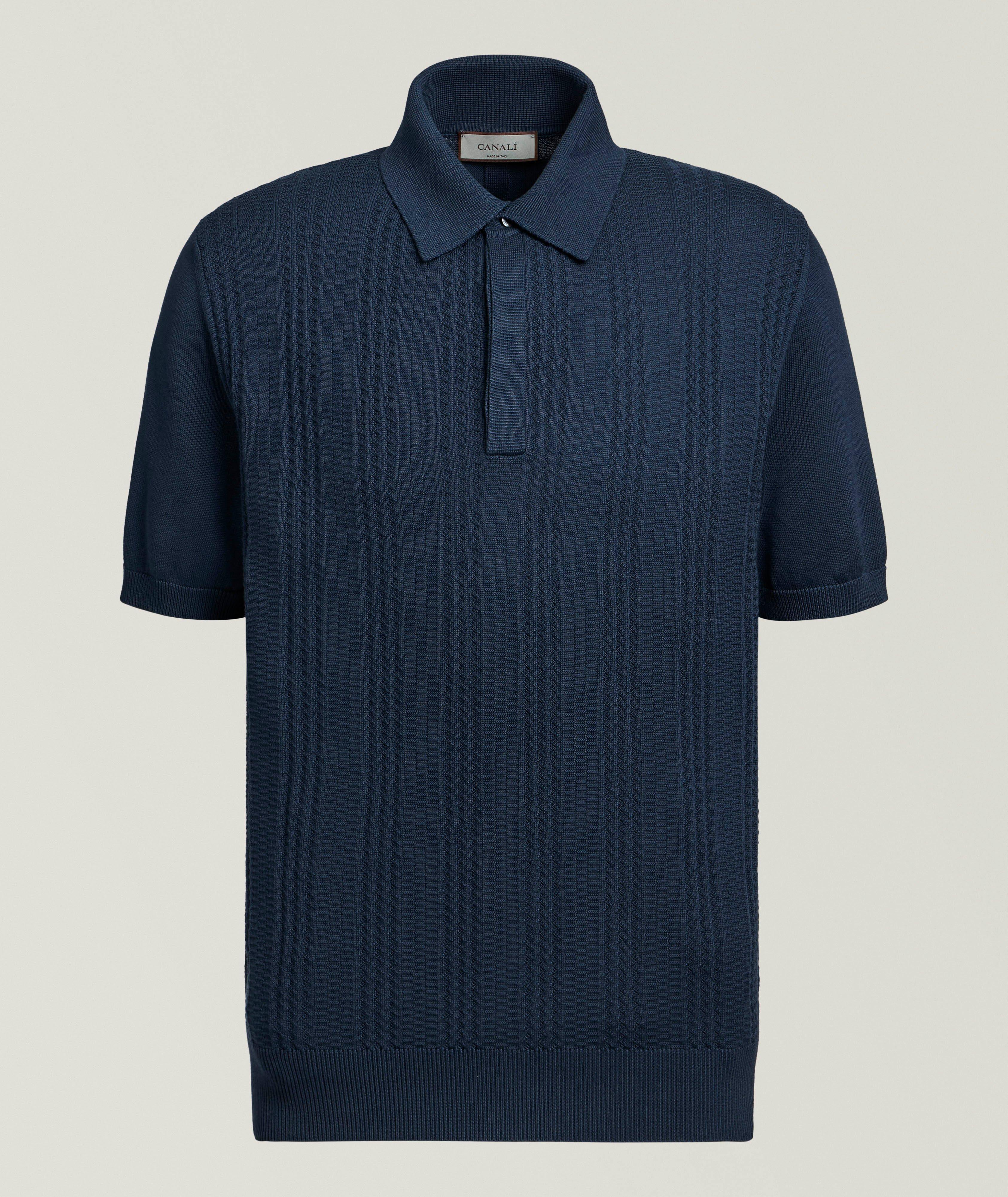 Canali Tapestry Cotton-Modal Knit Polo