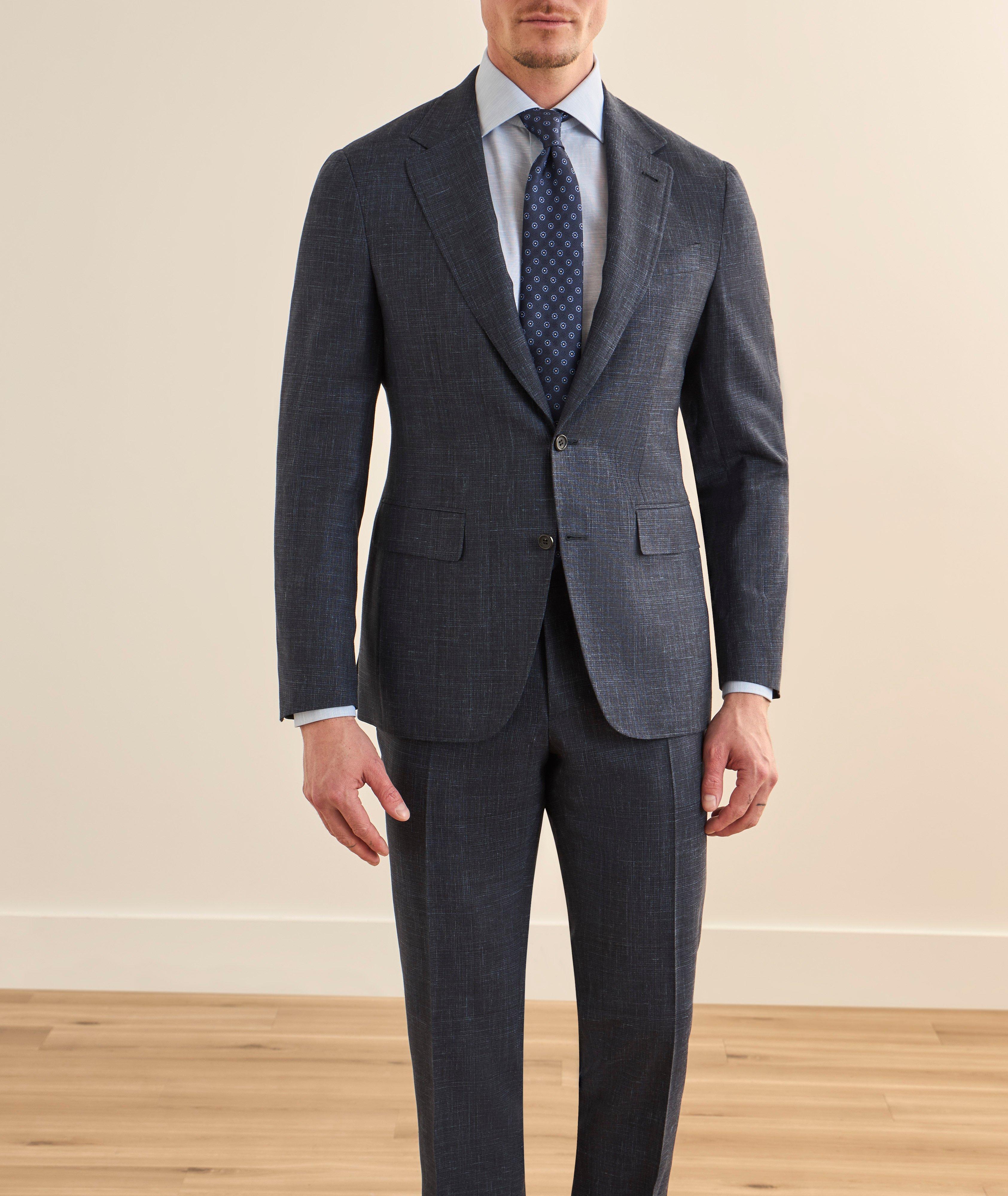 Kei Denim-Effect Travel Wool Suit image 1