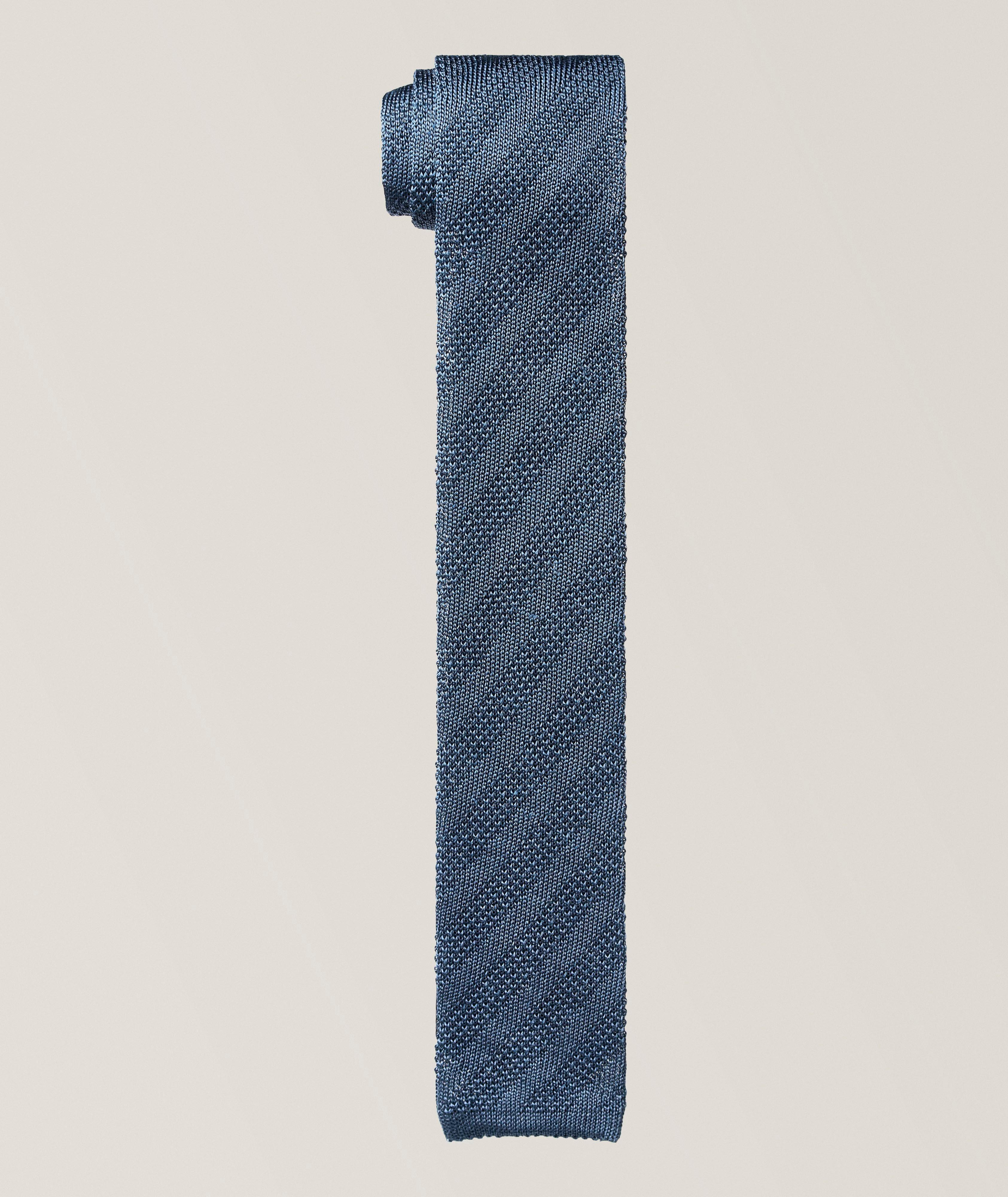 Canali Knit Silk-Linen Tie