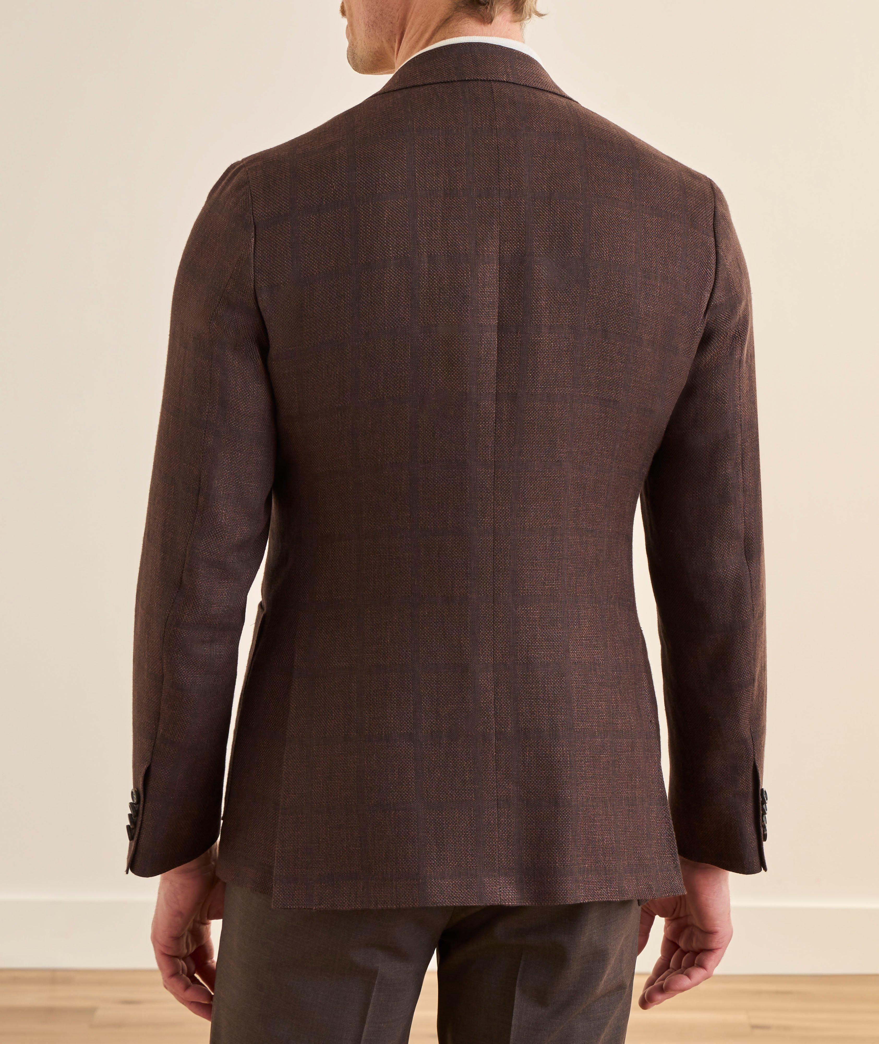 Kei Windowpane Linen-Wool Sport Jacket image 2