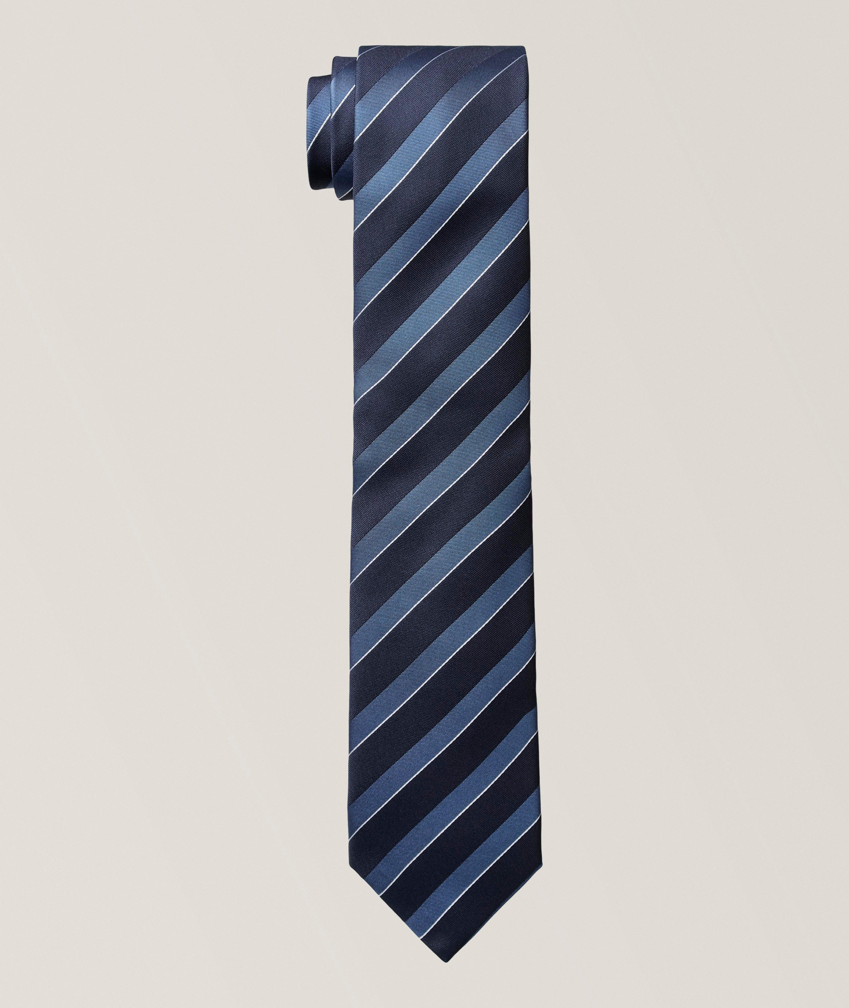 Canali Striped Silk Tie
