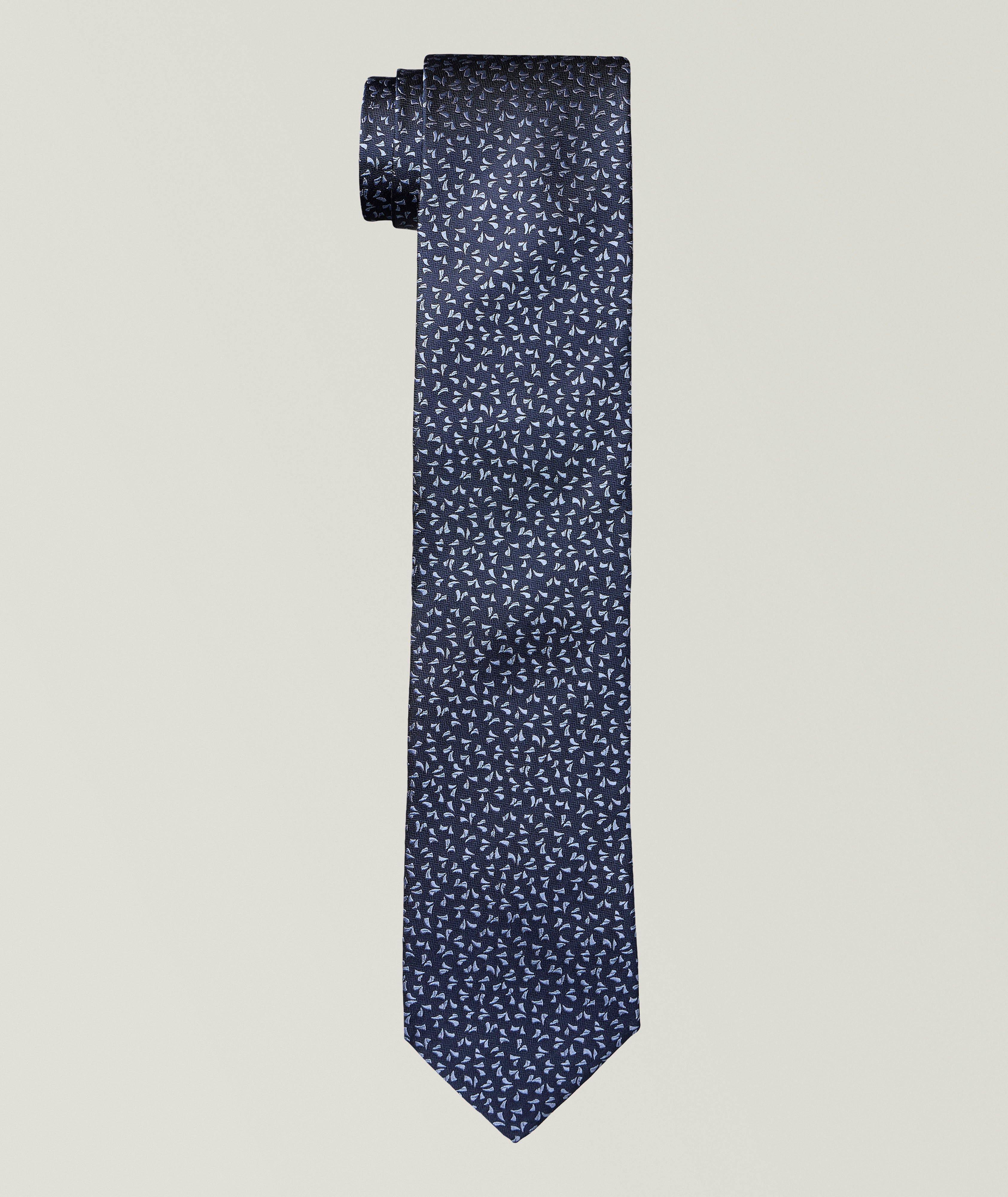 Canali Micro-Pattern Silk Tie