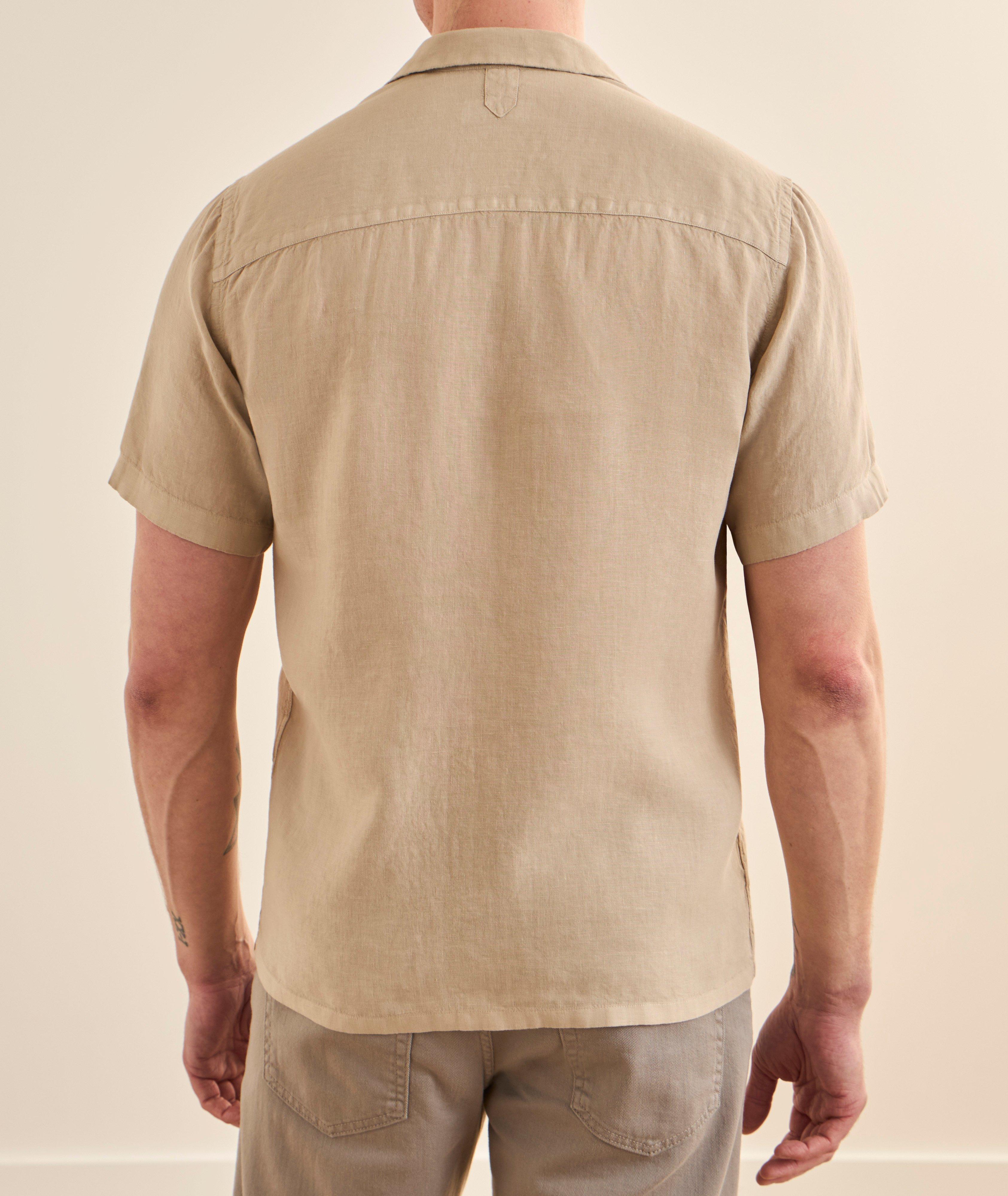 Chest Pocket Linen Camp Shirt image 2