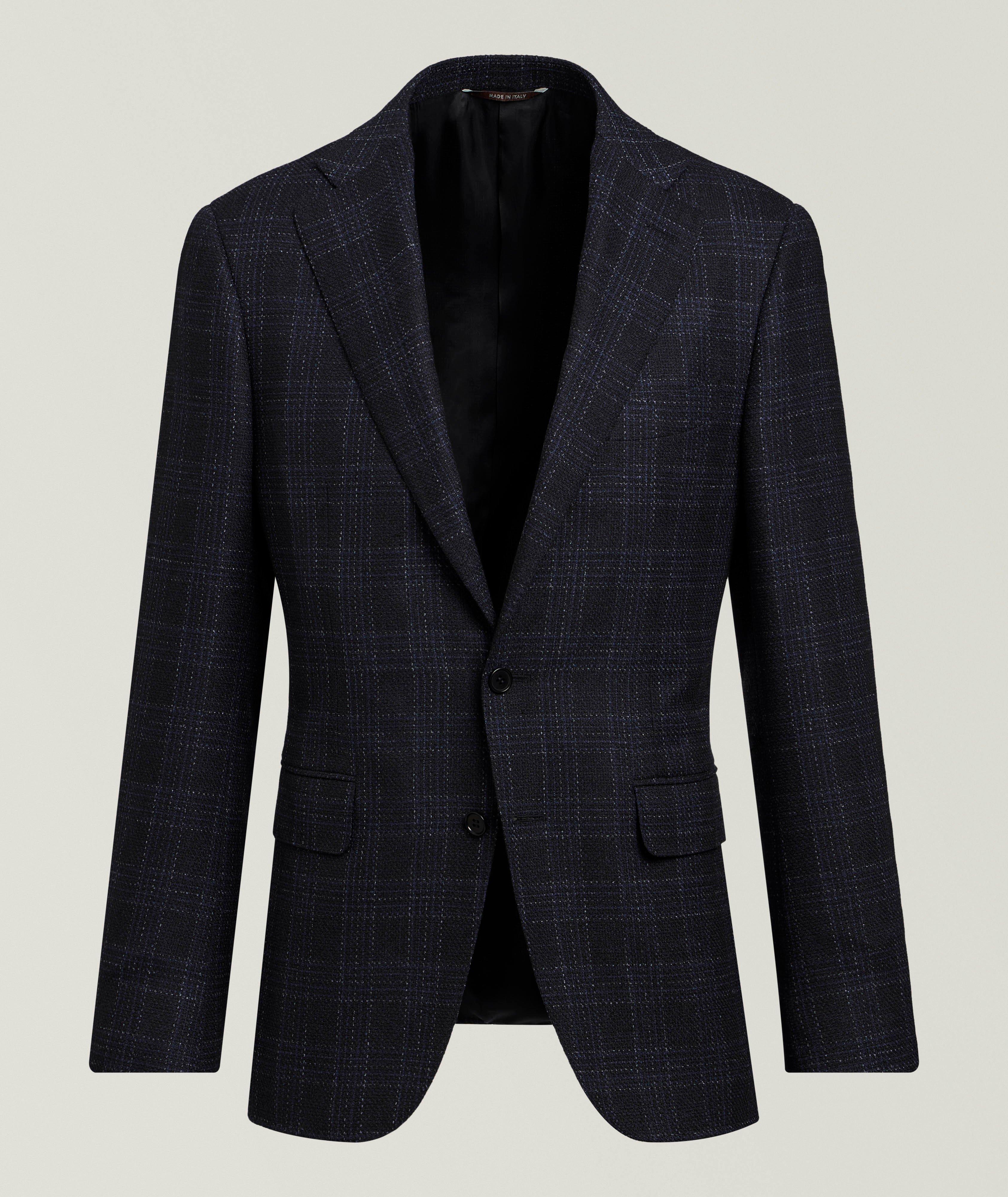 Canali Veston sport laine-mélangée à carreaux Capri