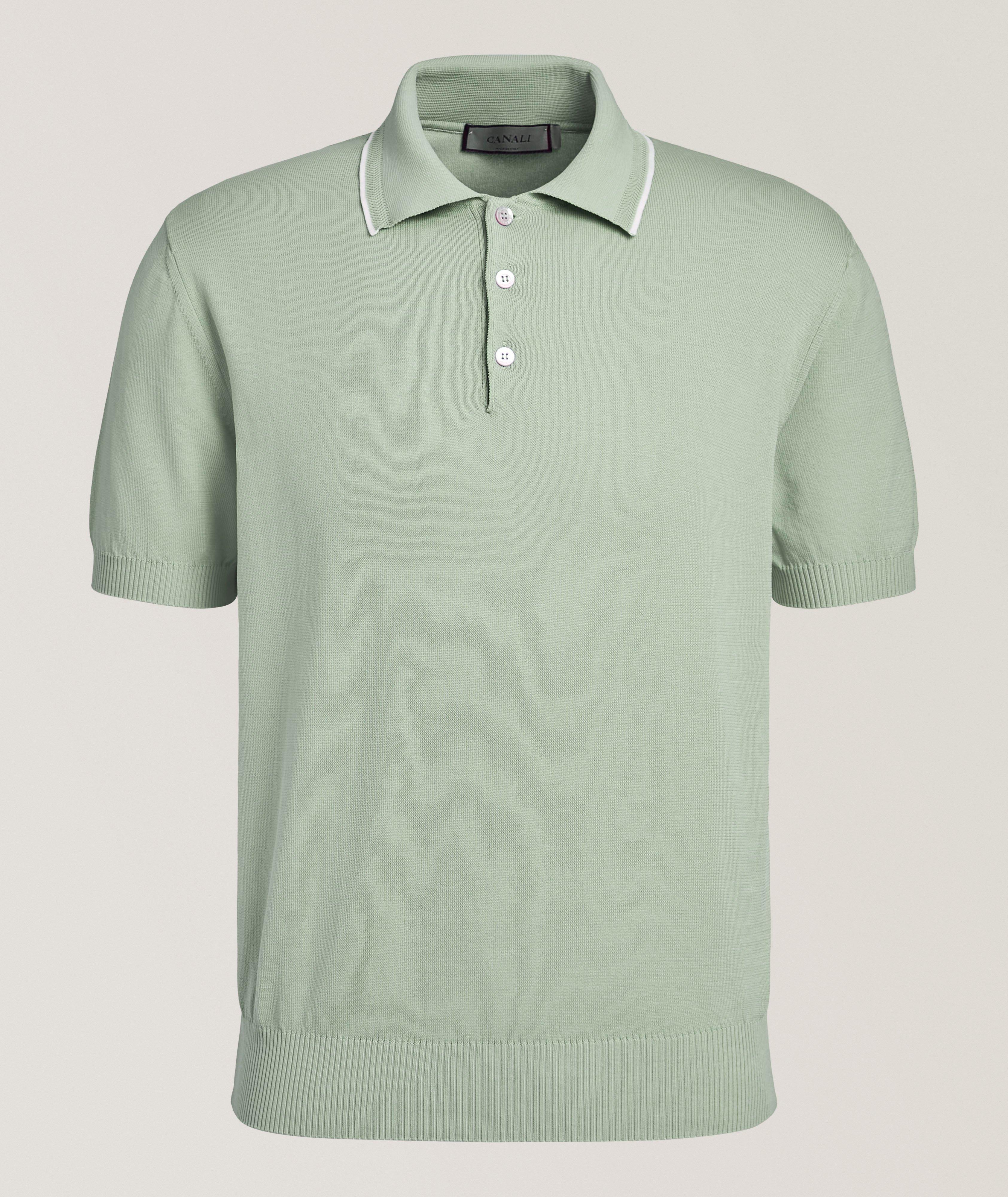 Canali Polo coton tricot liseré