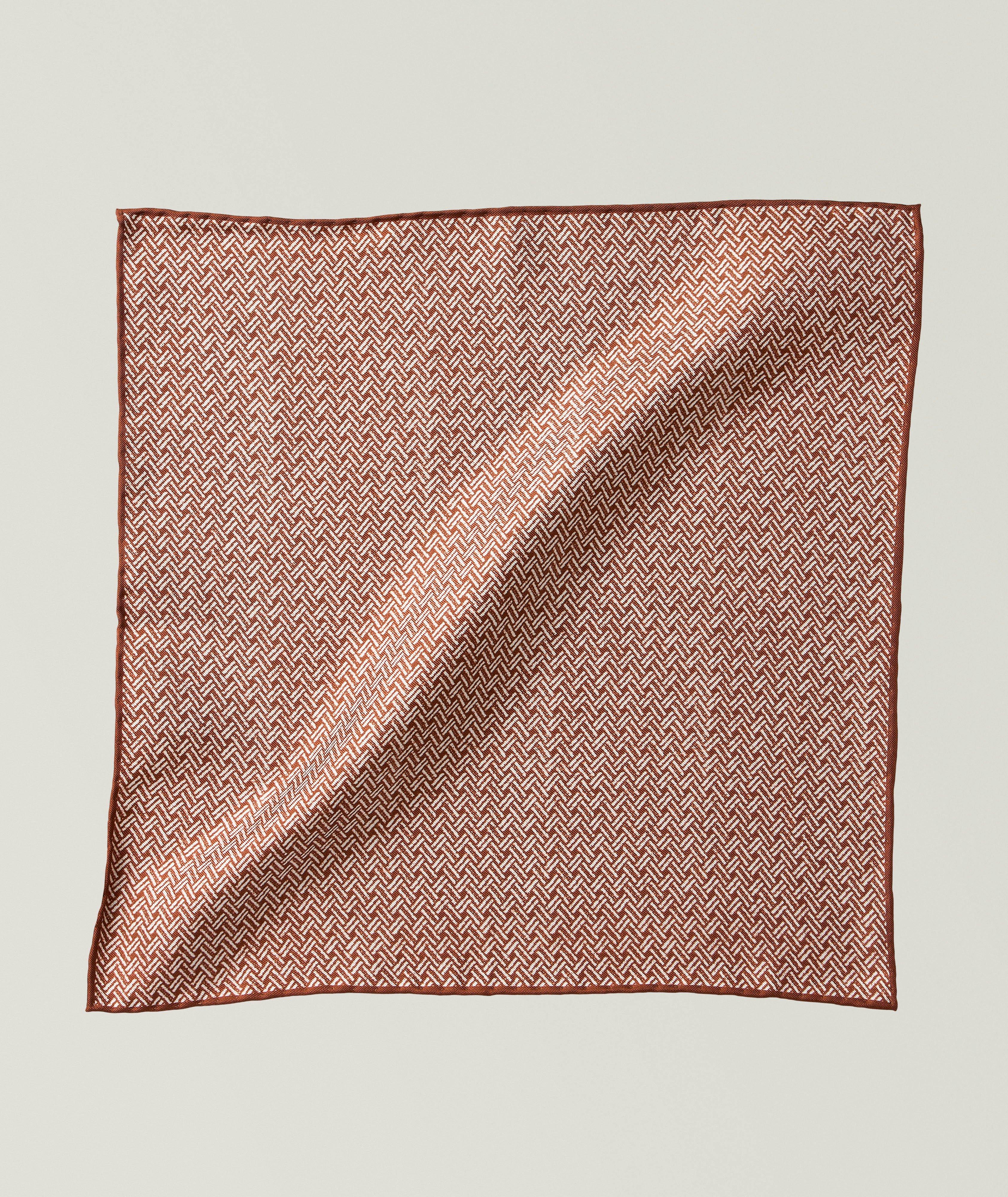 Canali Mouchoir de poche en soie à chevrons