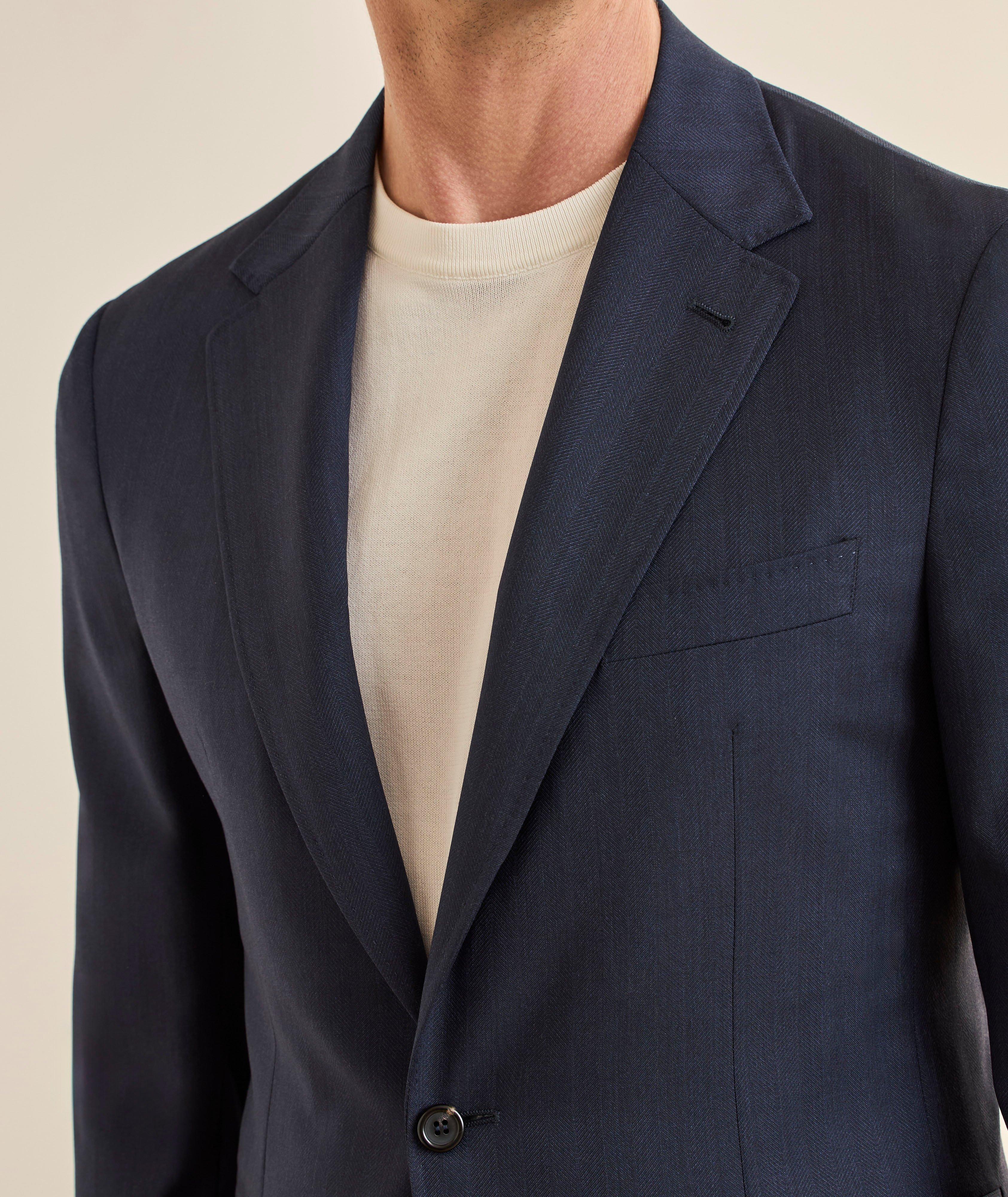 Kei Tonal Herringbone Wool Suit image 3