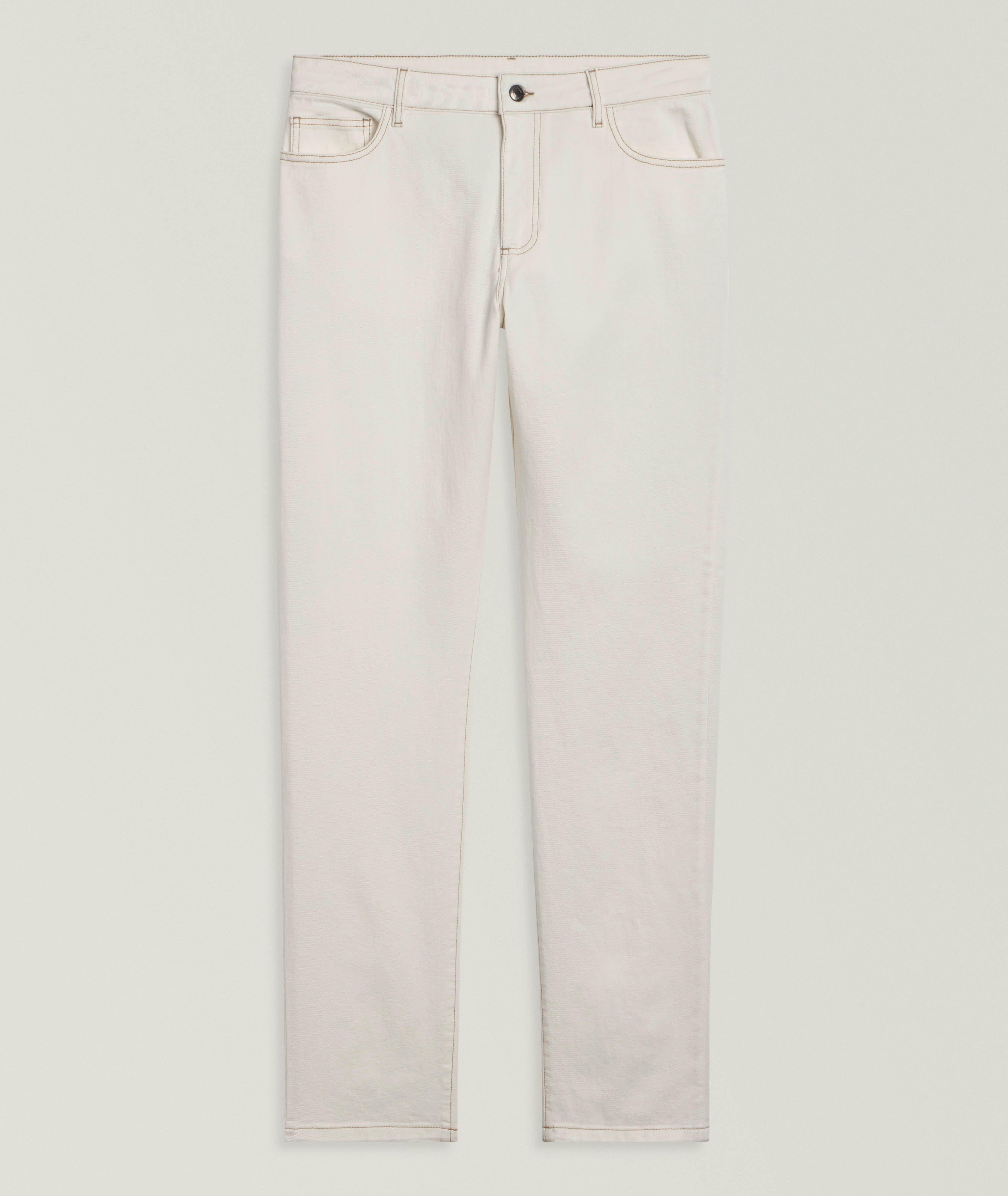 Canali Garment-Dyed Five-Pocket Jeans