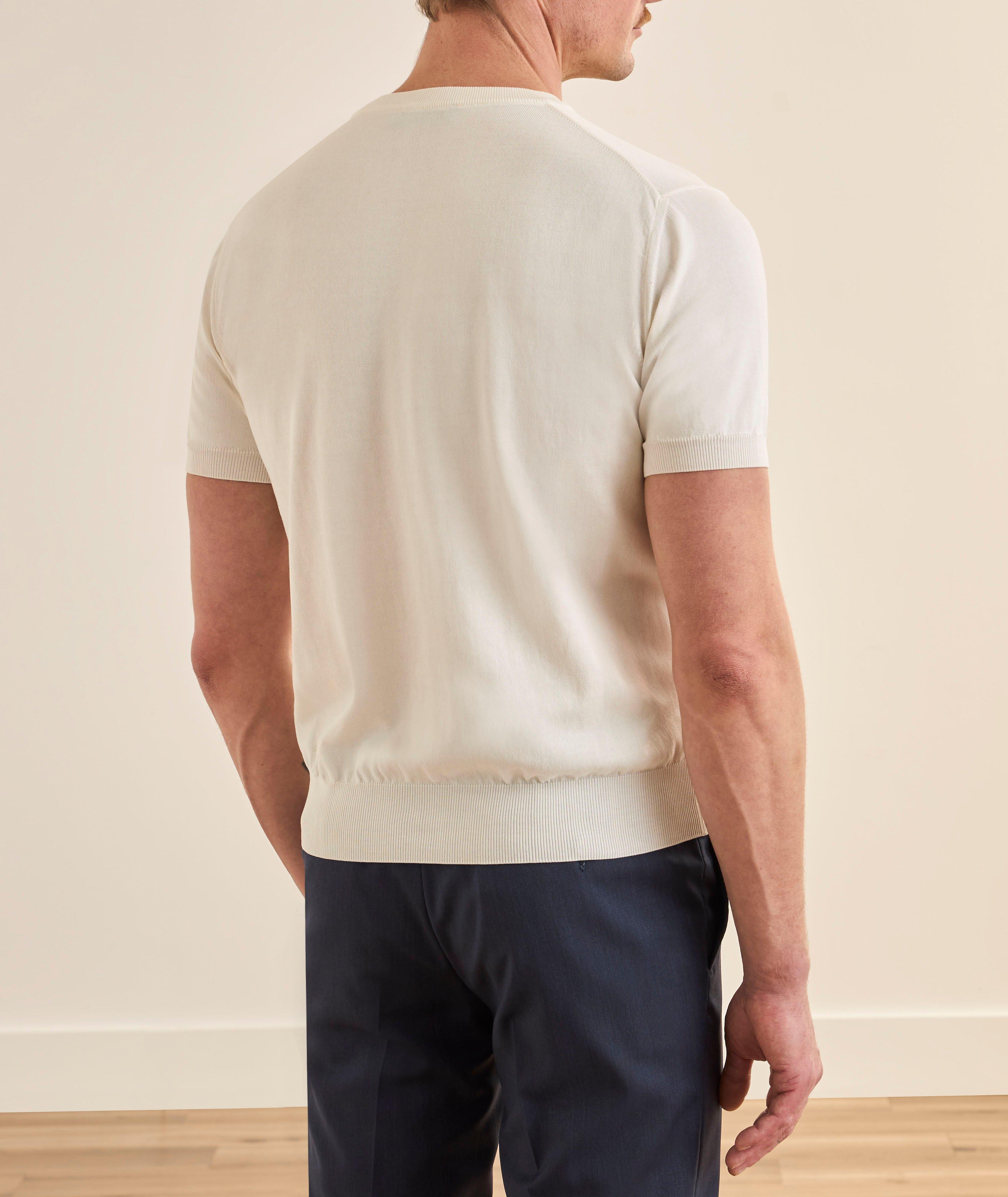 T-shirt maille coton encolure ronde image 2