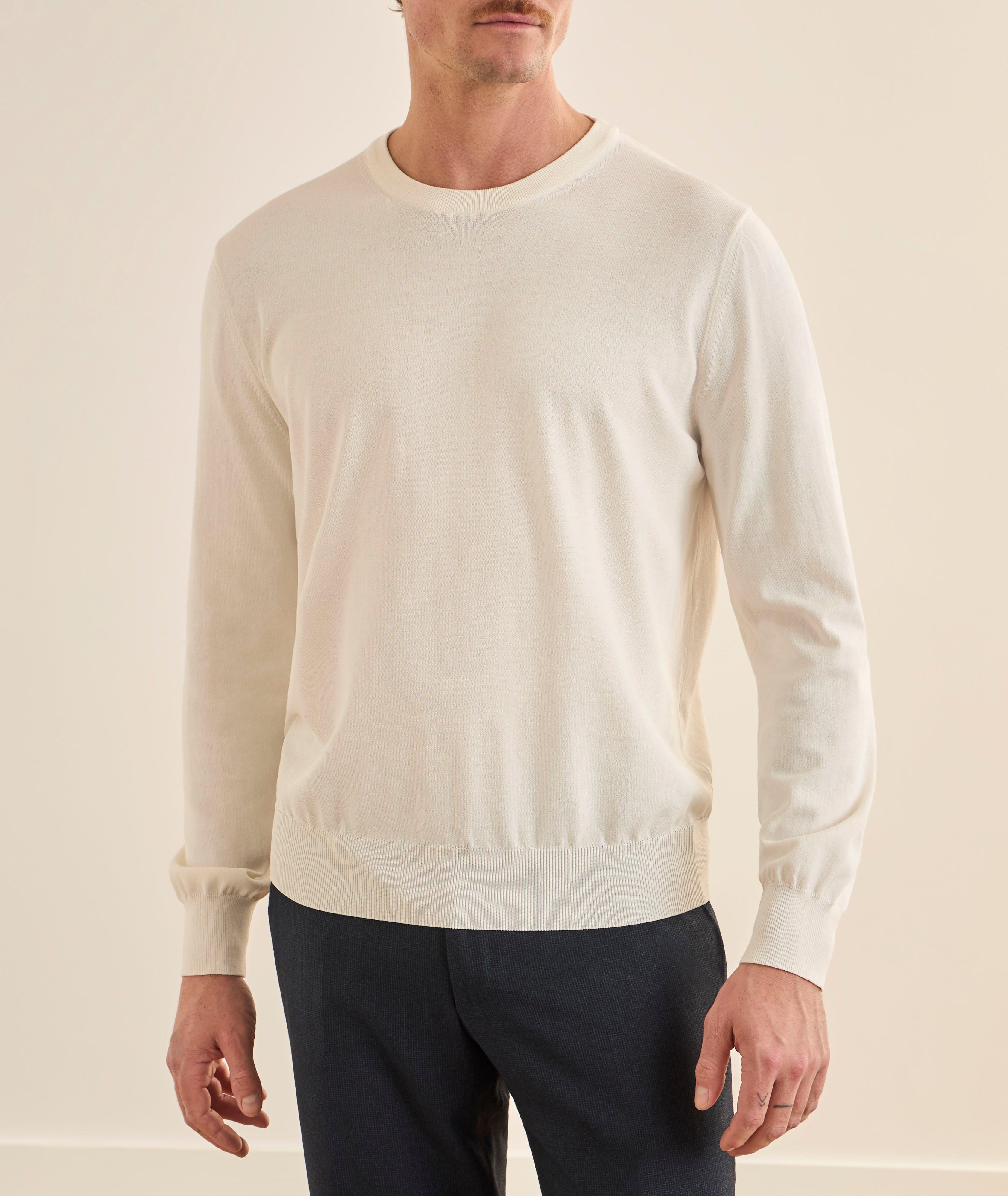 Pull encolure ronde coton image 1