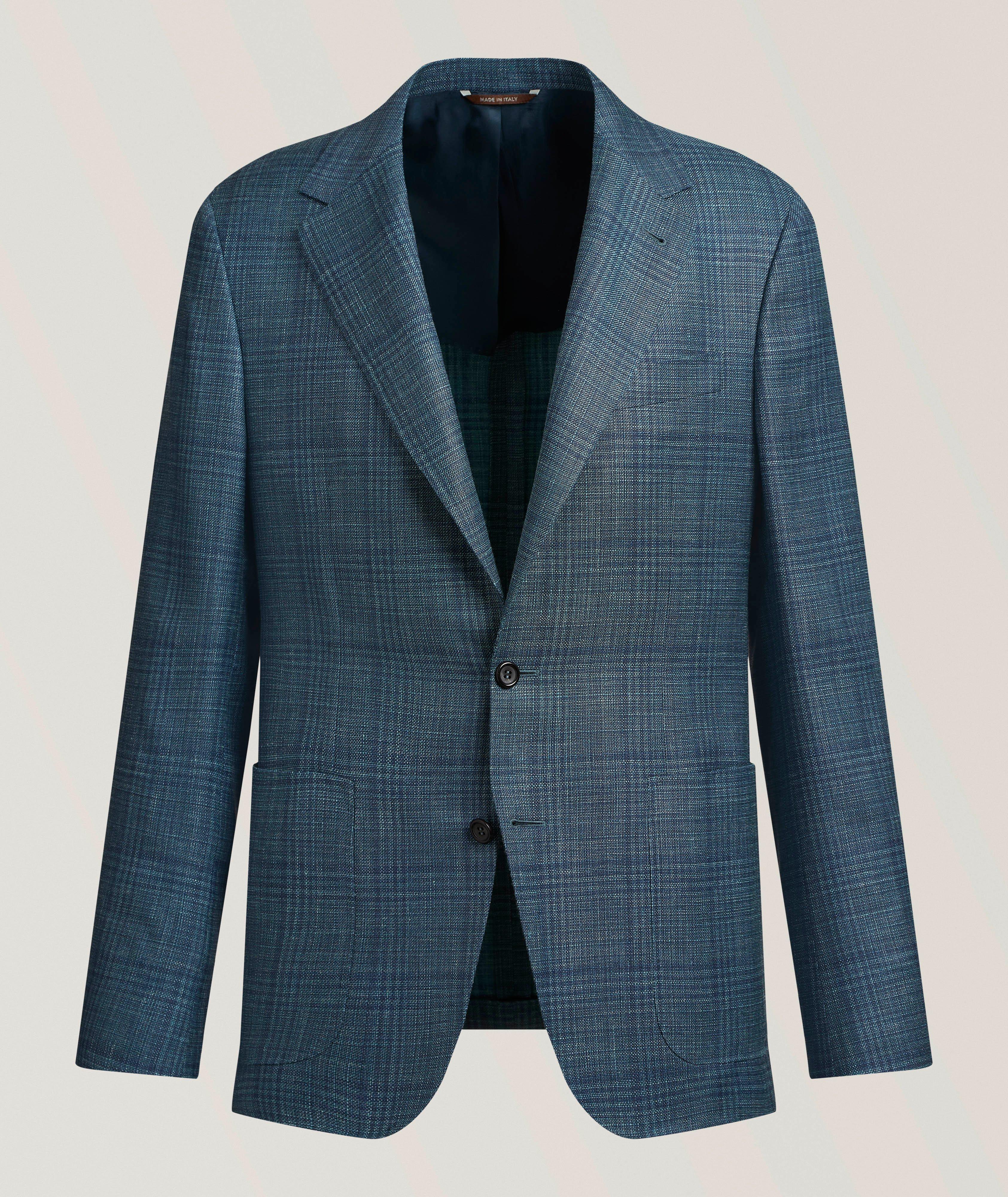 Canali Kei Multi-Check Unlined Sport Jacket