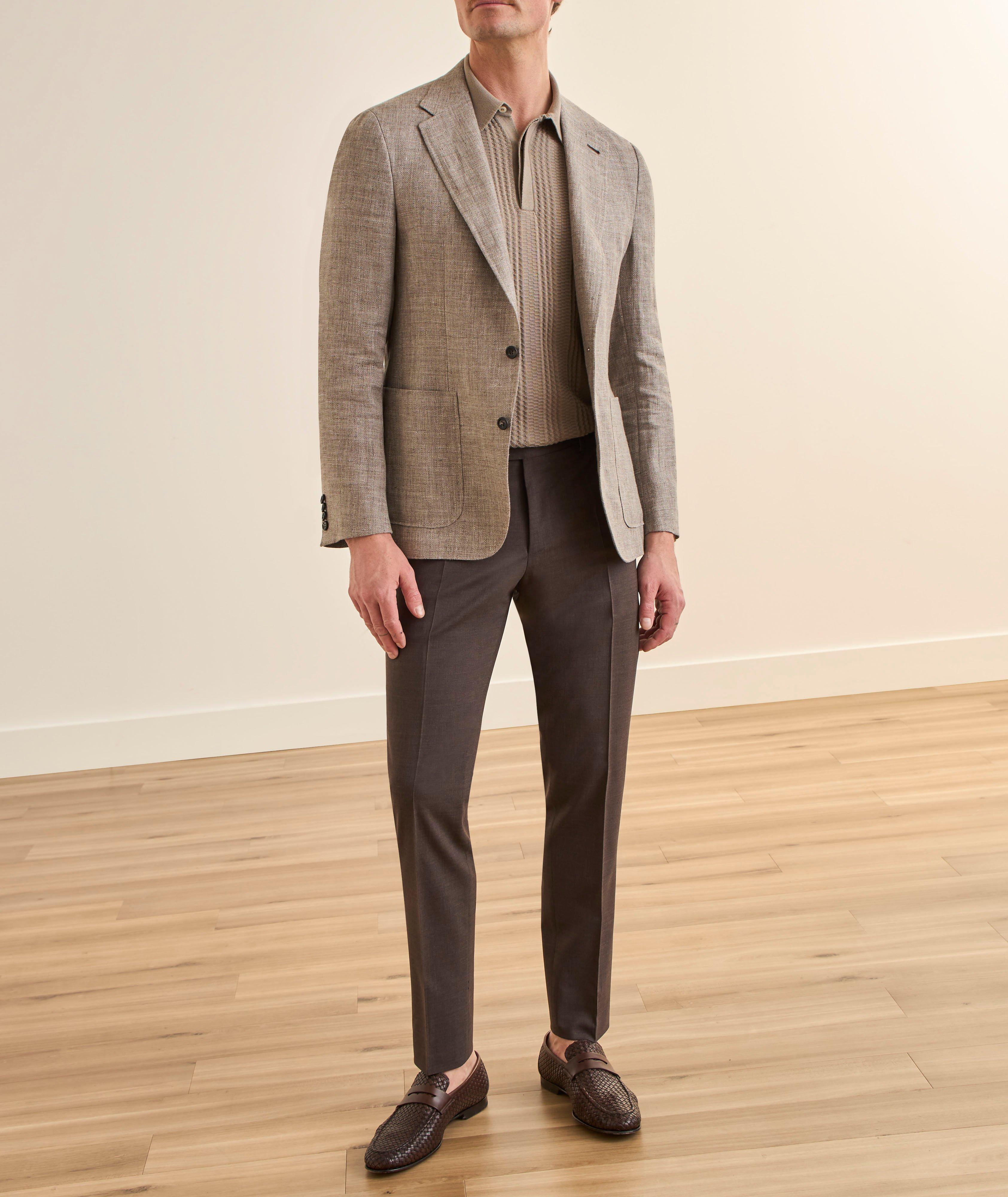 Kei Windowpane Linen-Wool Sport Jacket image 4