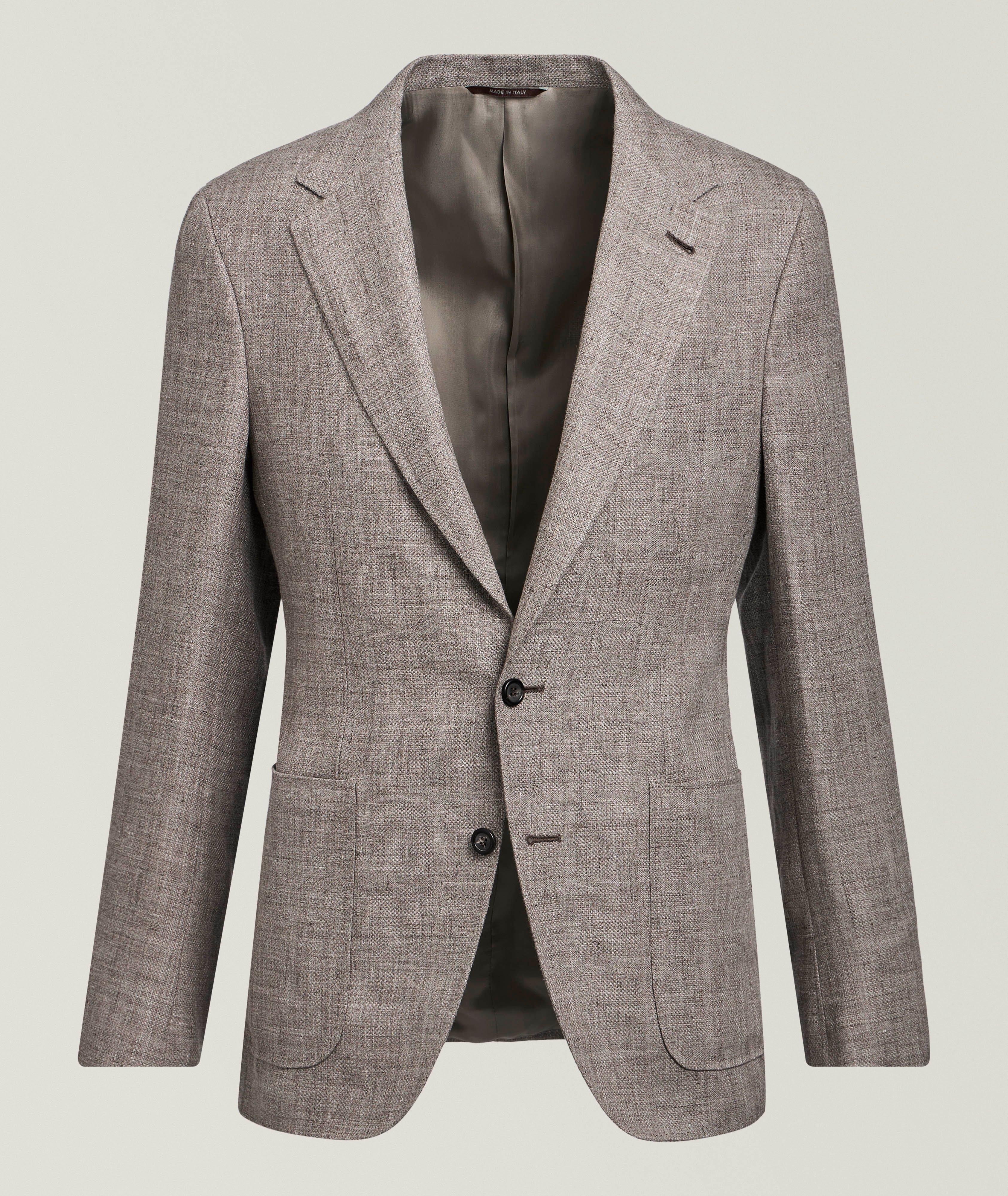 Kei Windowpane Linen-Wool Sport Jacket image 0