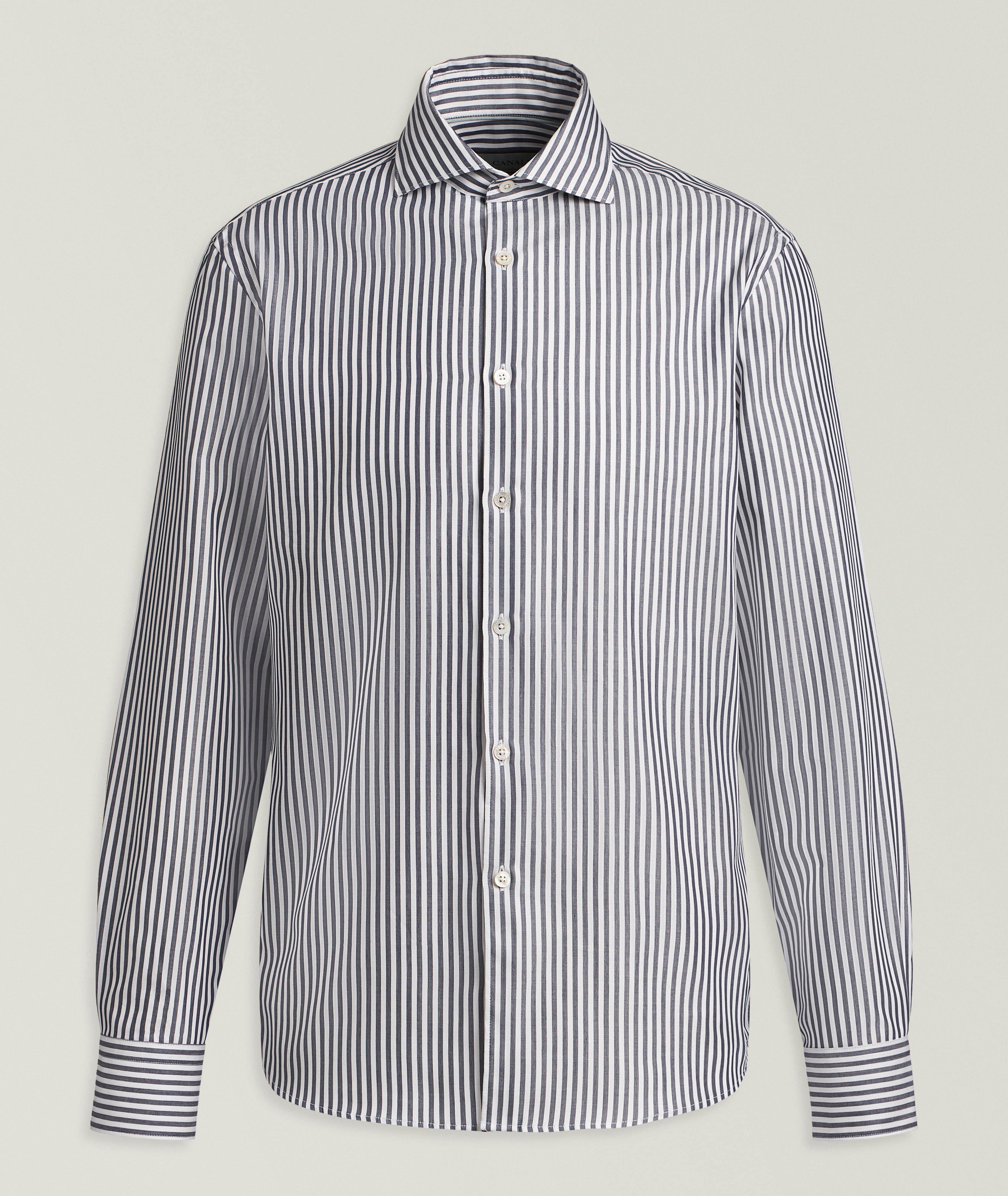 Canali Striped Cotton Shirt