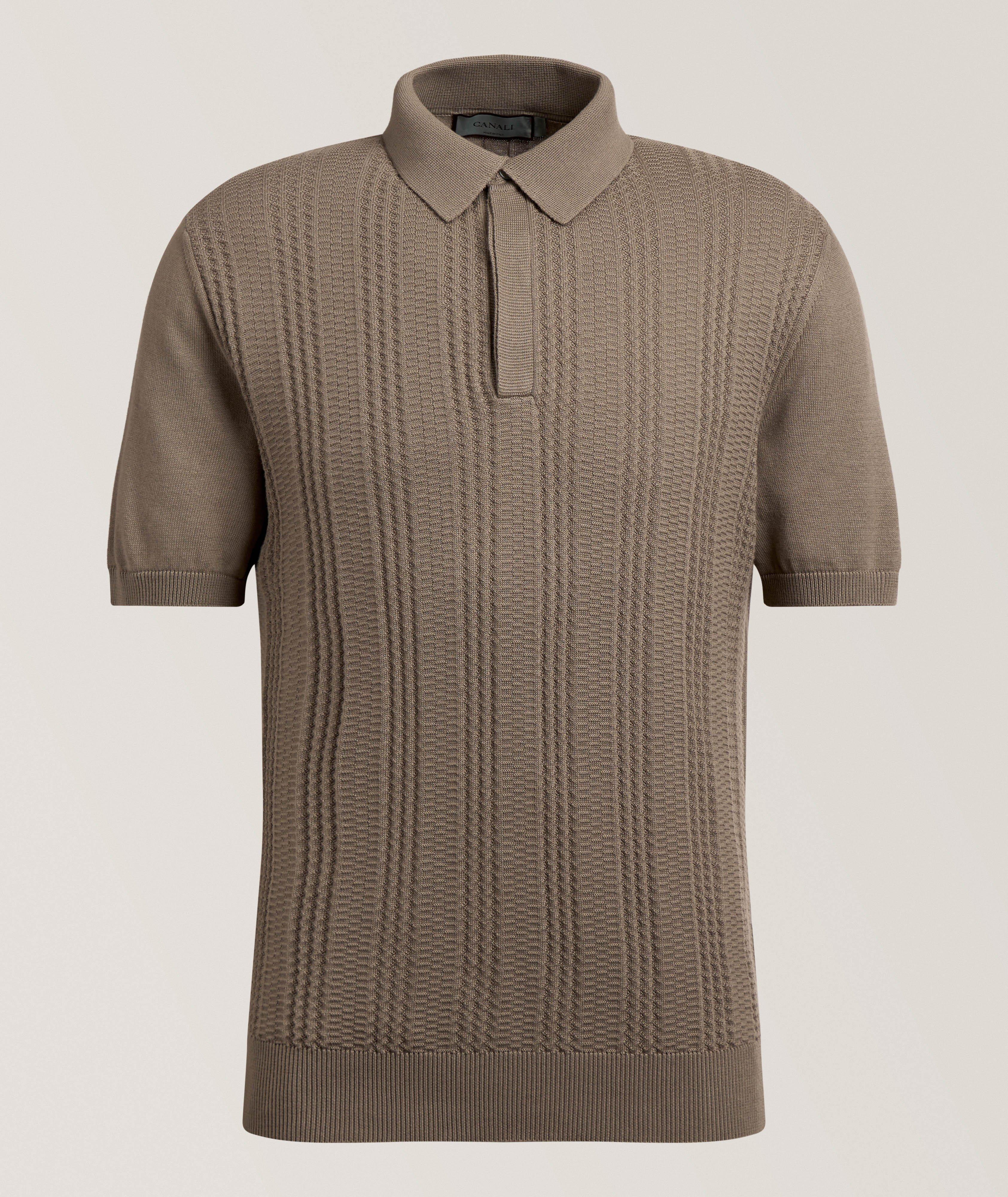 Canali Tapestry Cotton-Modal Knit Polo