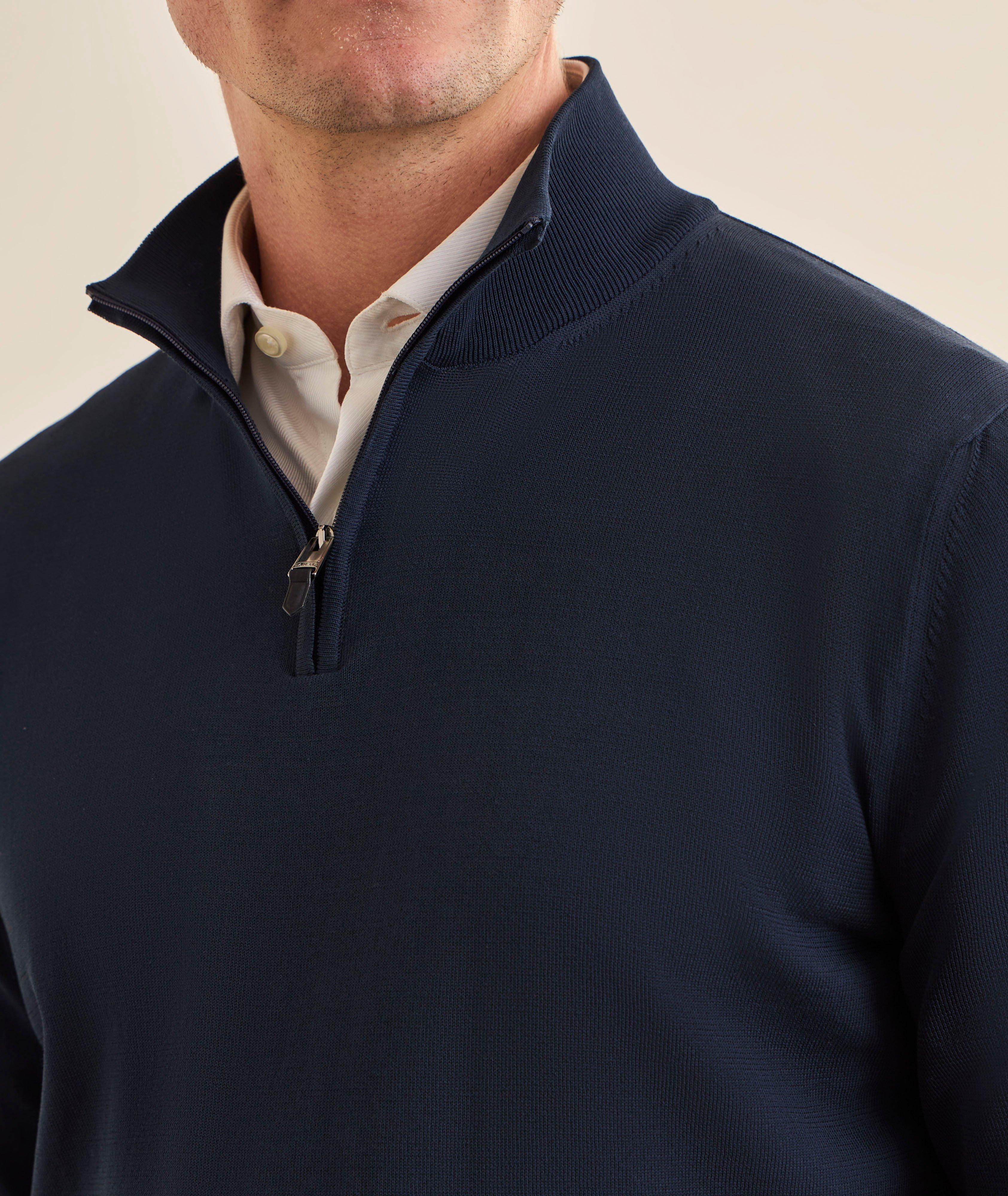 Pull coton demi-zip image 3