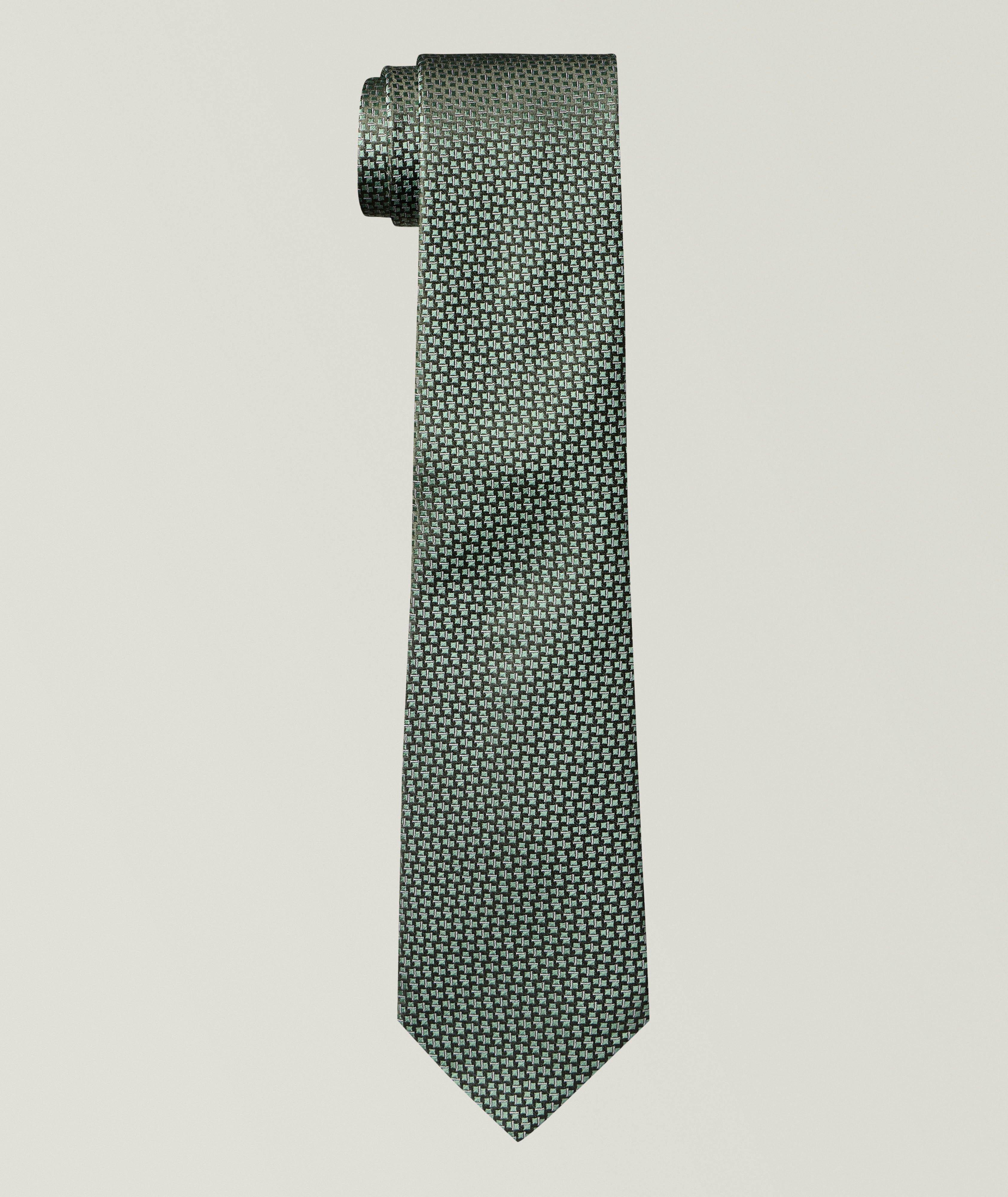 Canali Micro-Pattern Silk Tie