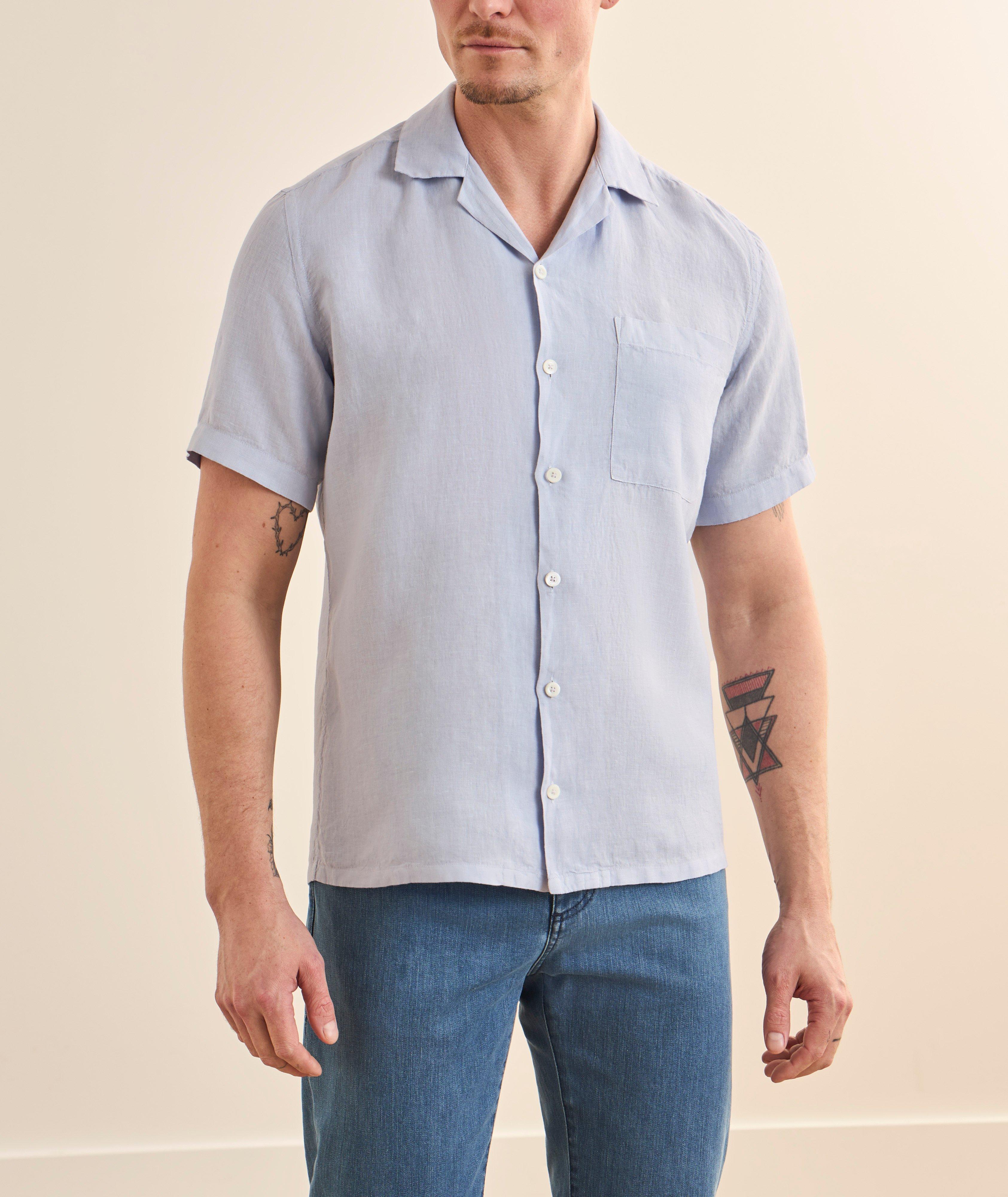 Chemise camp lin poche poitrine image 1