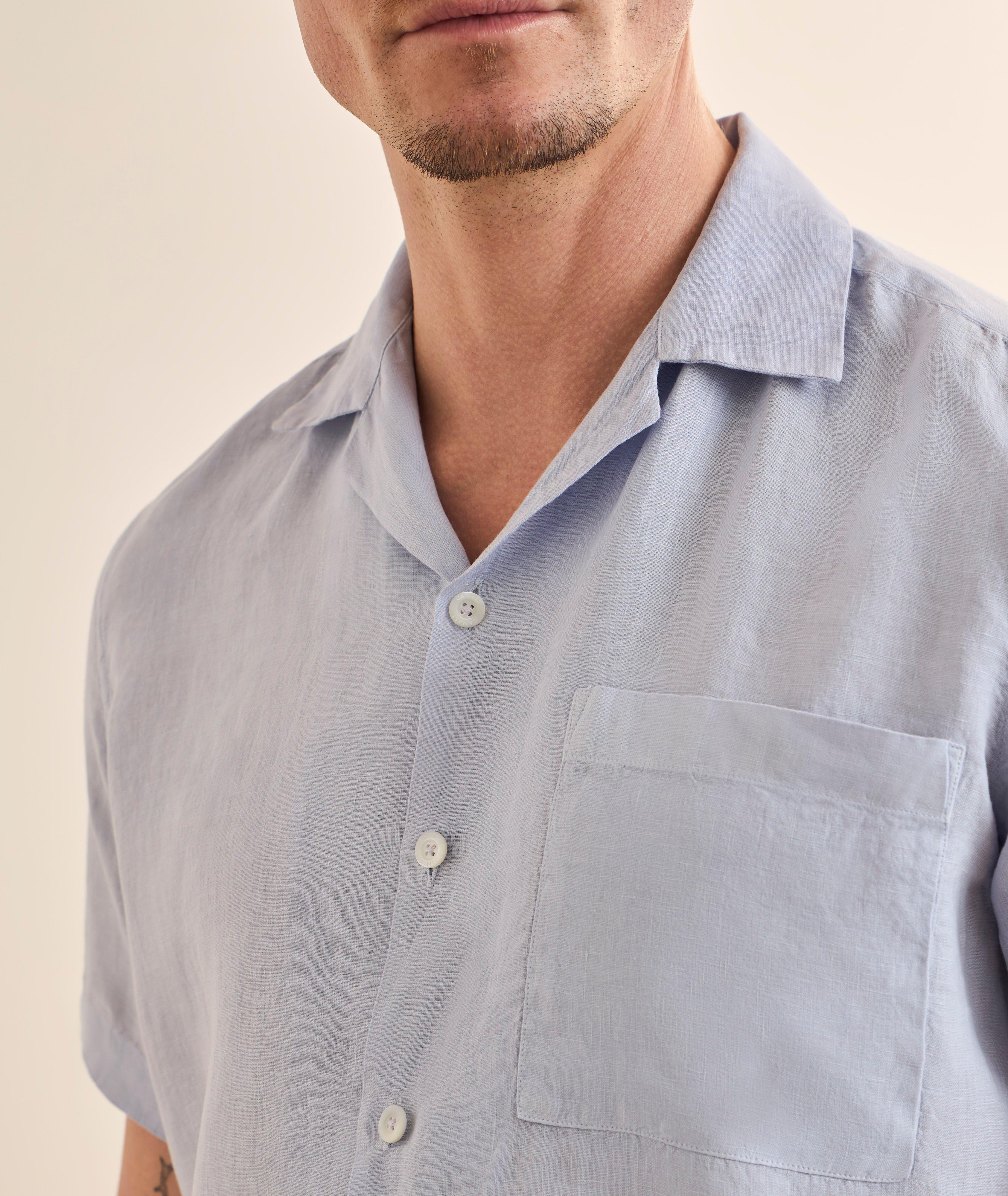 Chemise camp lin poche poitrine image 3
