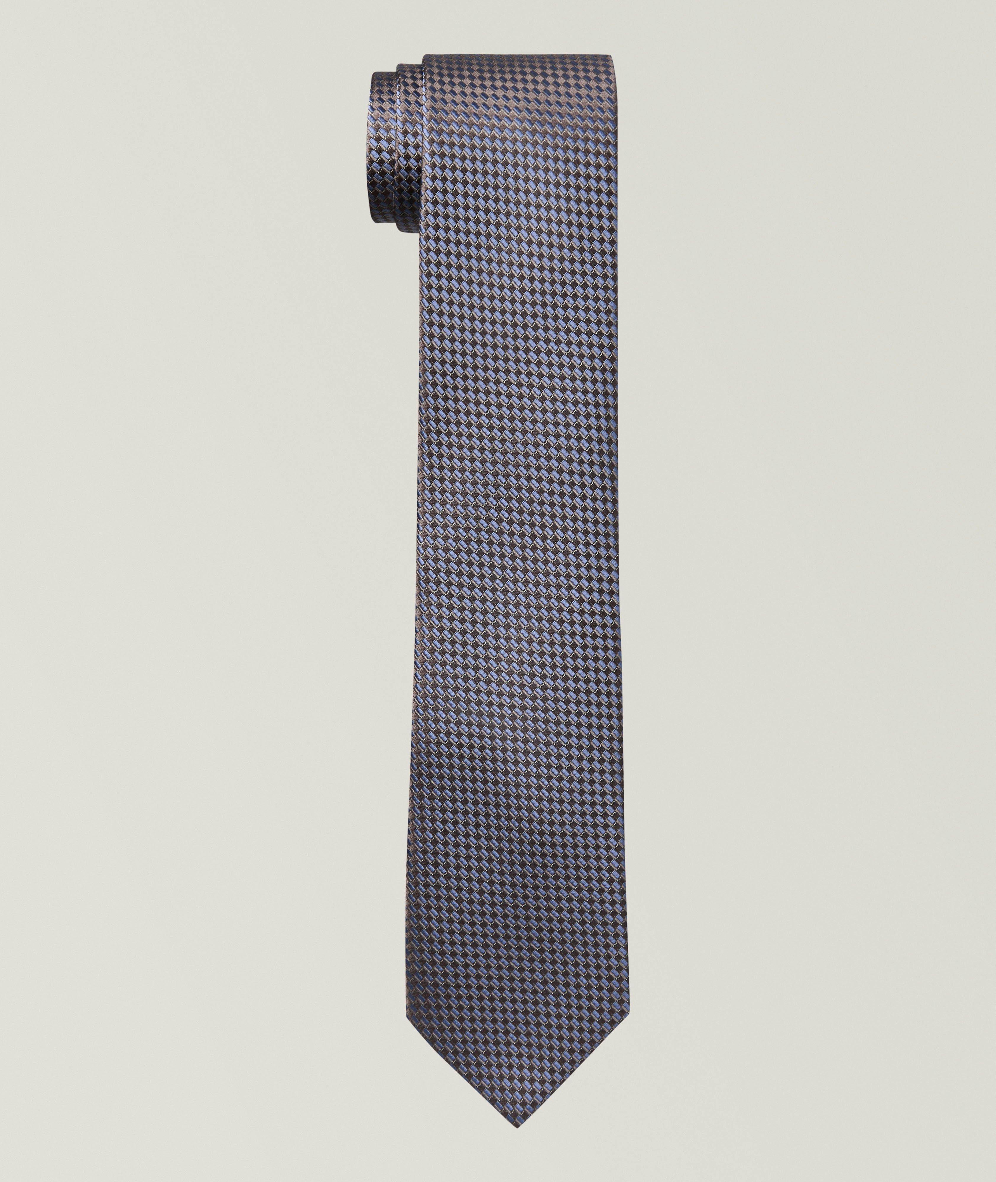Canali Micro-Pattern Silk Tie