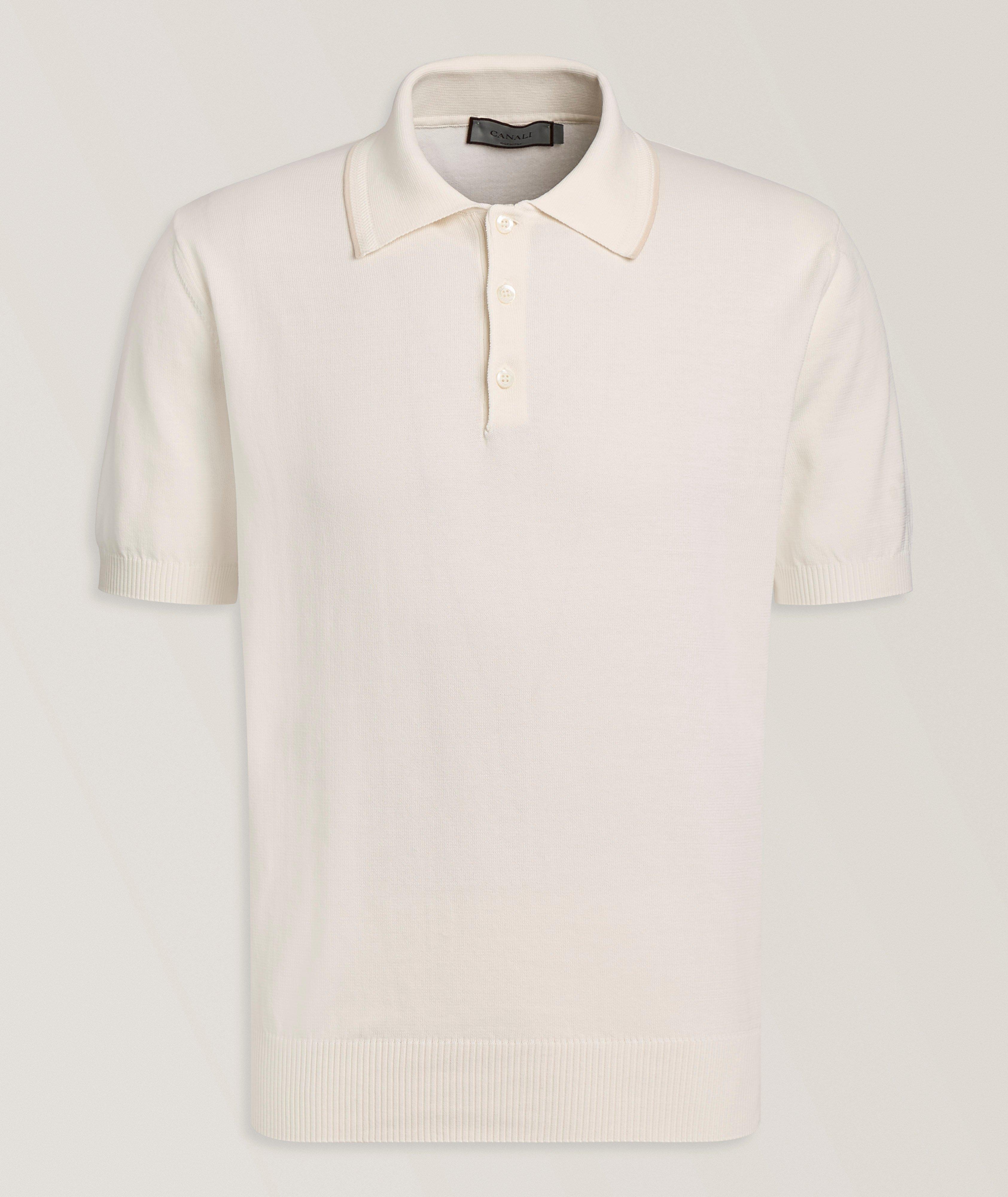 Tipped Cotton Knit Polo image 0