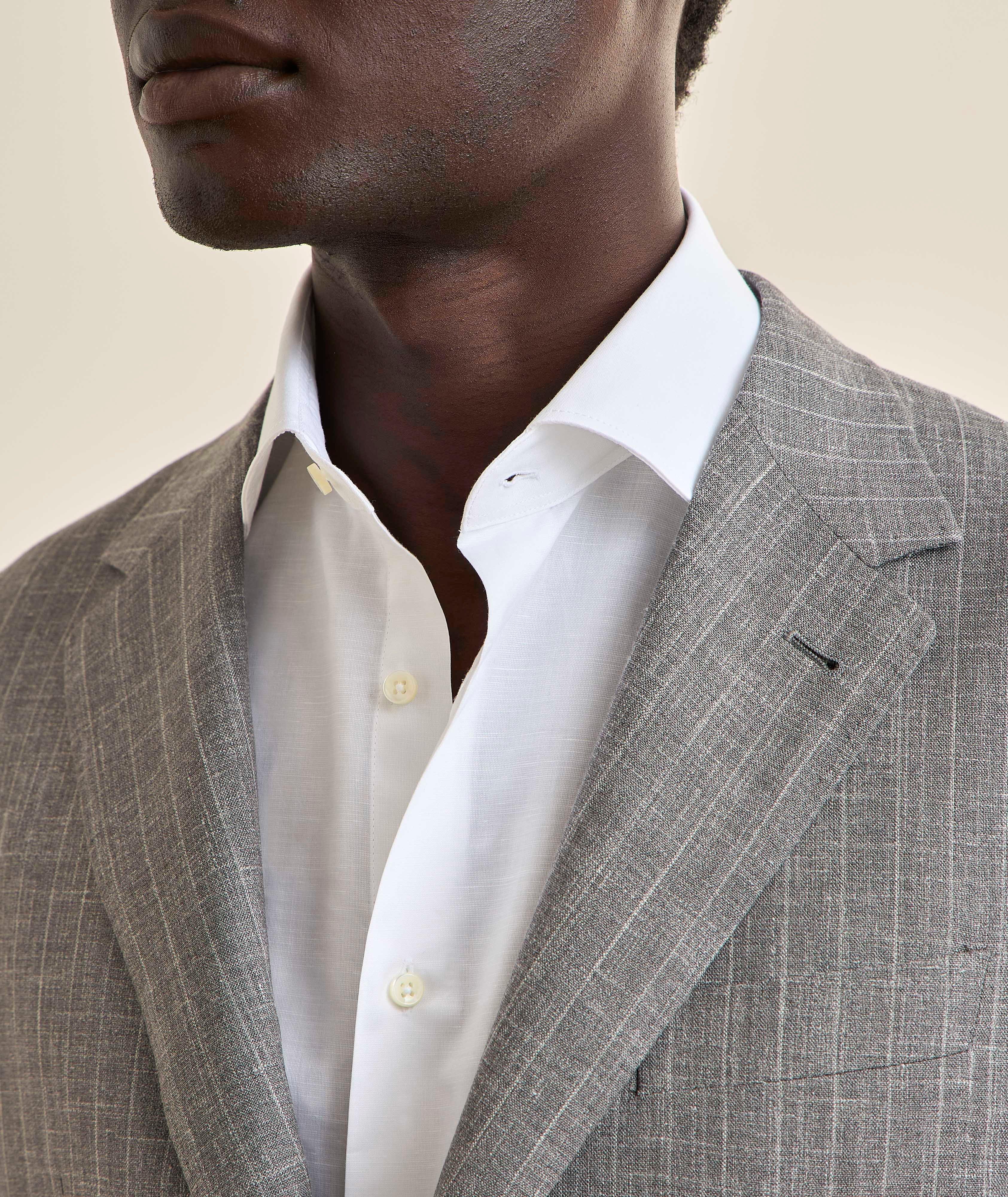 Kei Striped Denim Effect Wool-Blend Suit image 3