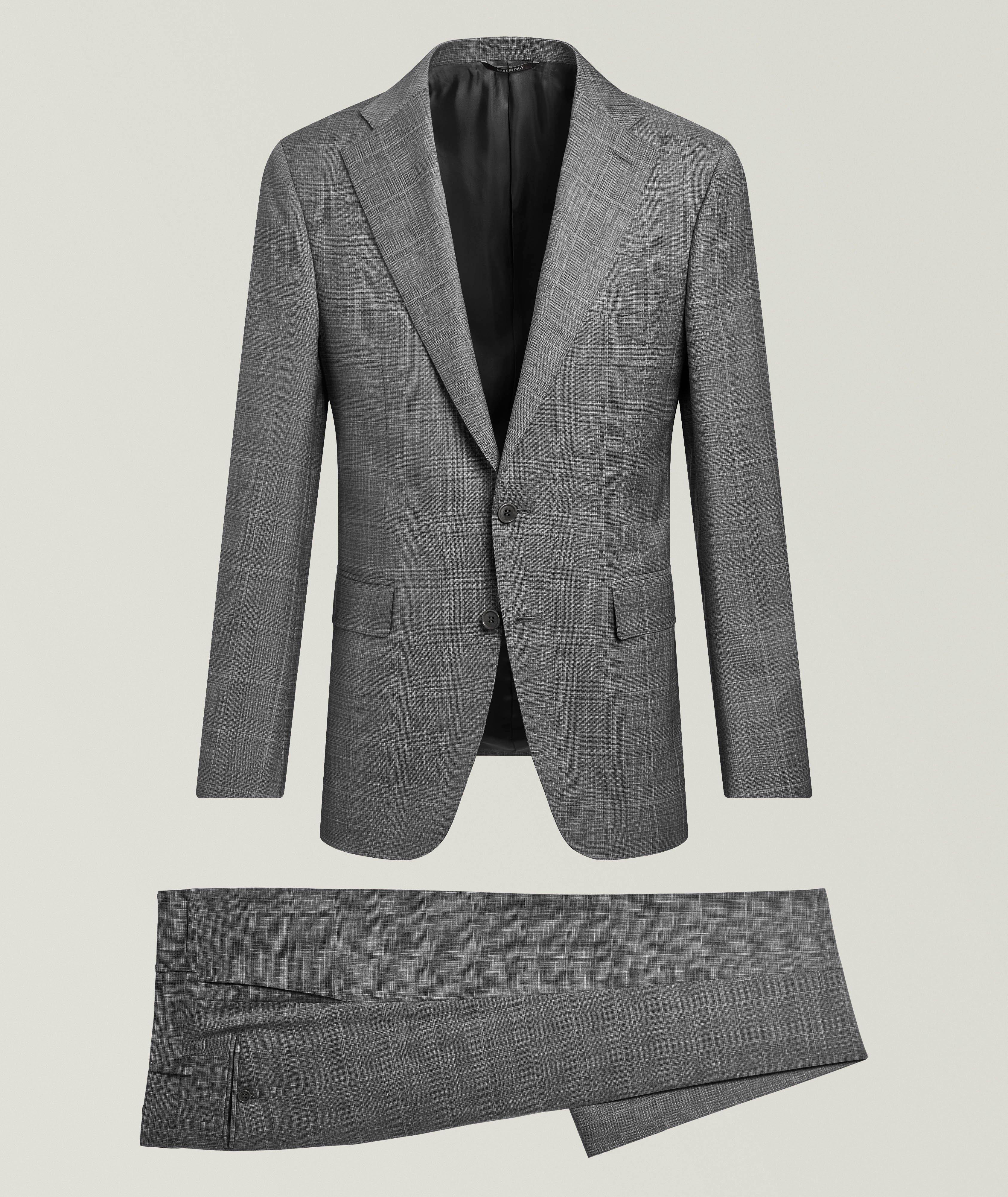 Canali Capri Windowpane Wool Suit