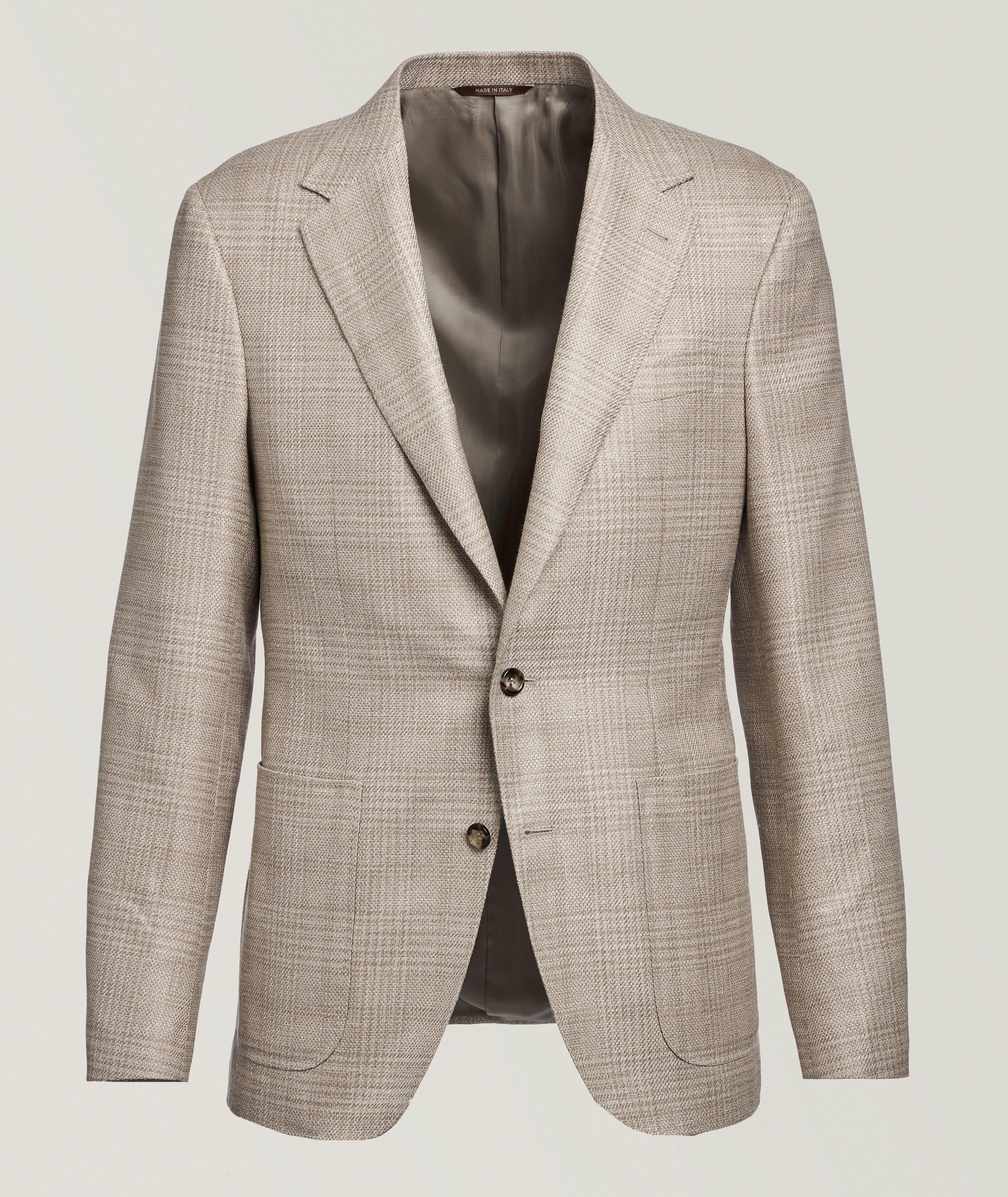 Canali Veston sport natté à carreaux Kei 