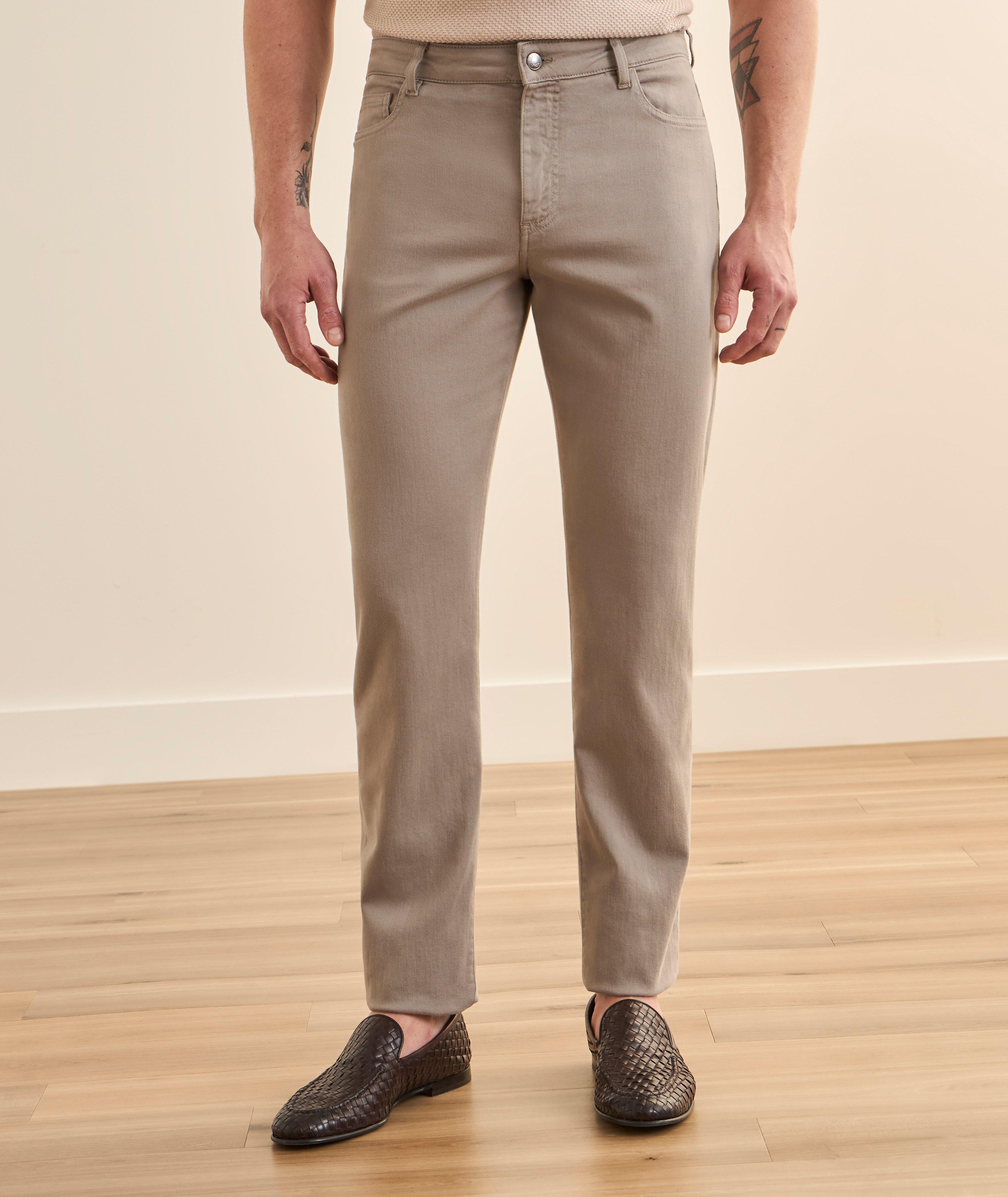 Garment-Dyed Five-Pocket Jeans image 1