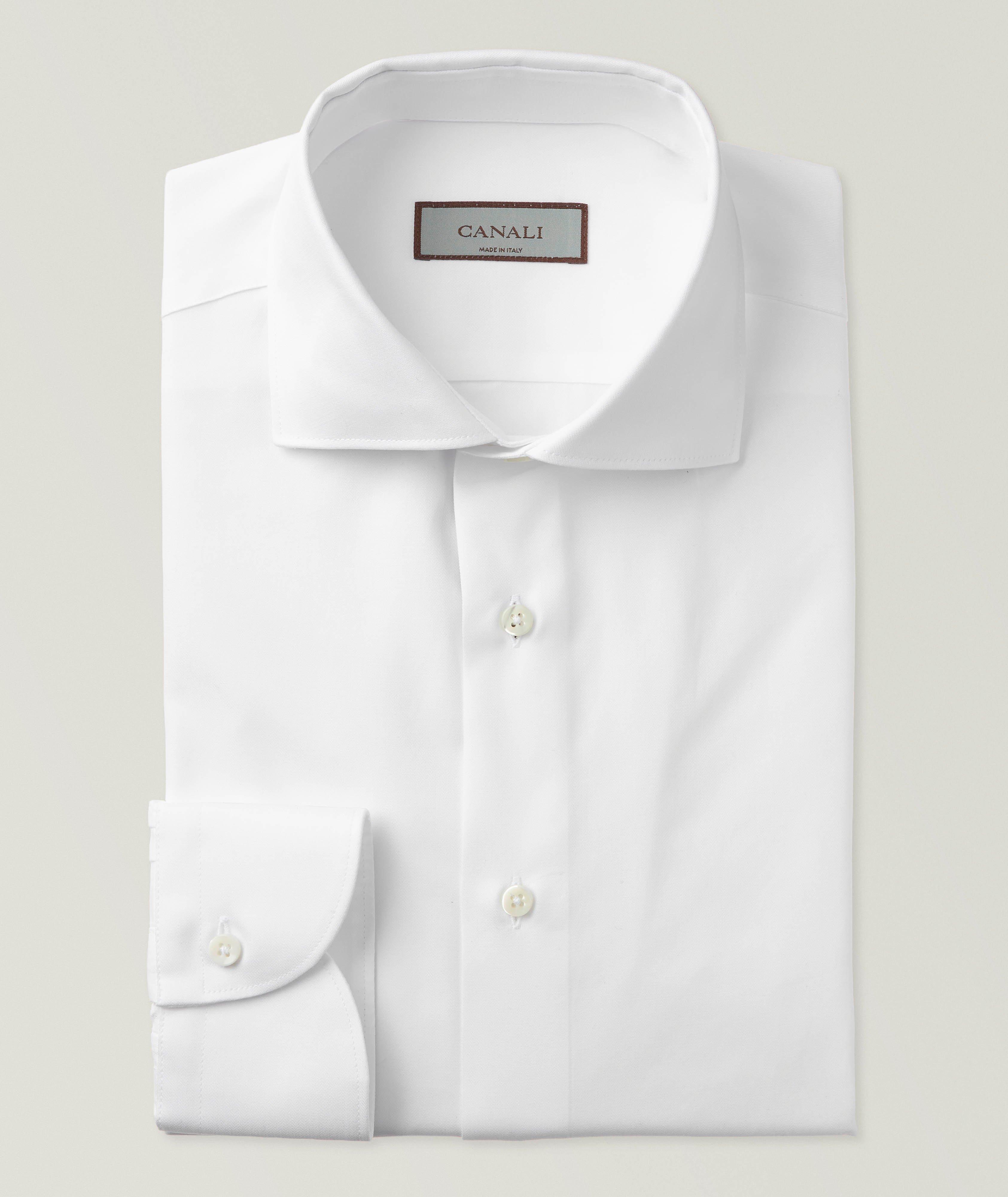Canali Slim-Fit Textured Dress Shirt