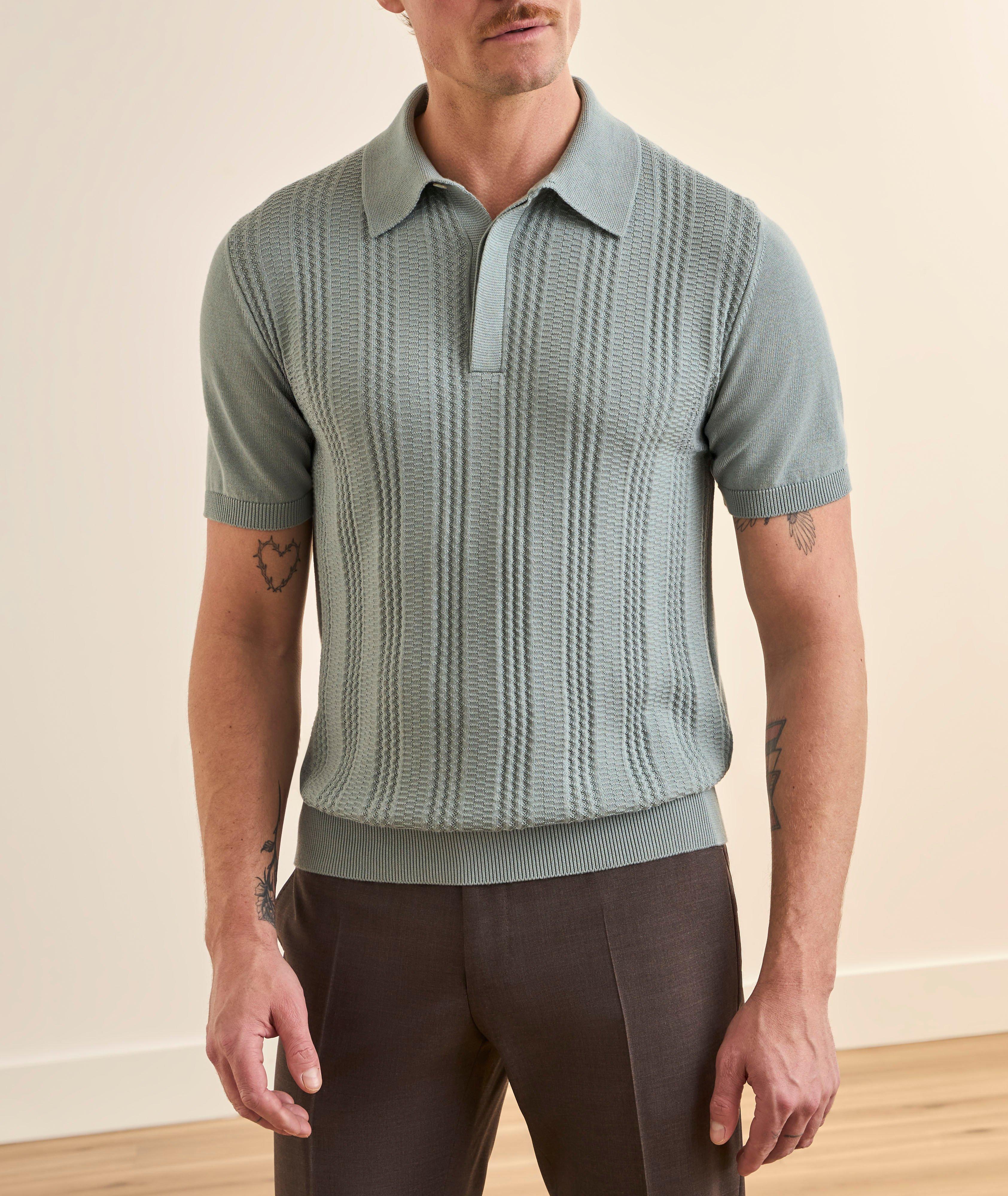 Polo coton-modal tricot tapisserie  image 1