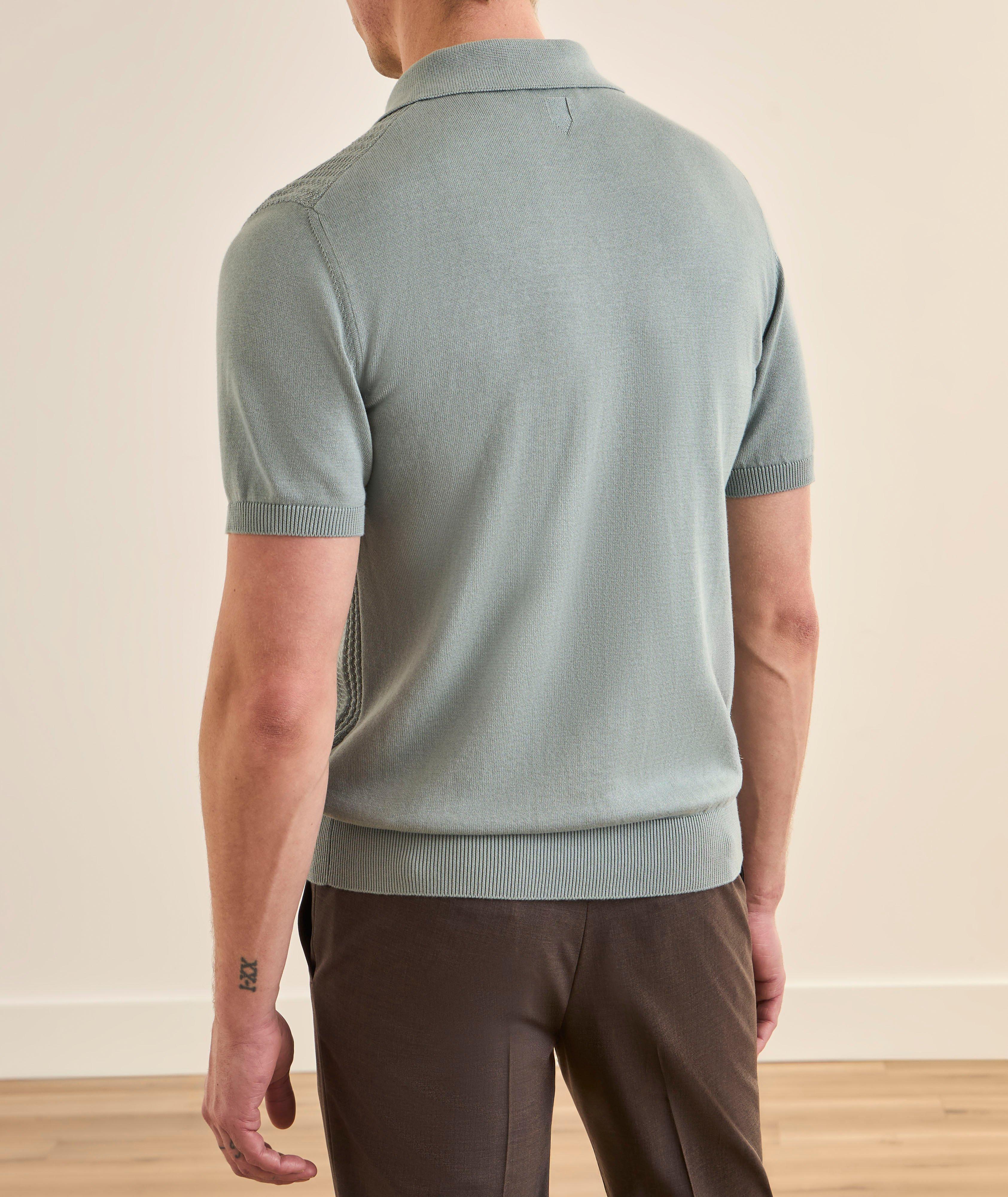 Polo coton-modal tricot tapisserie  image 2