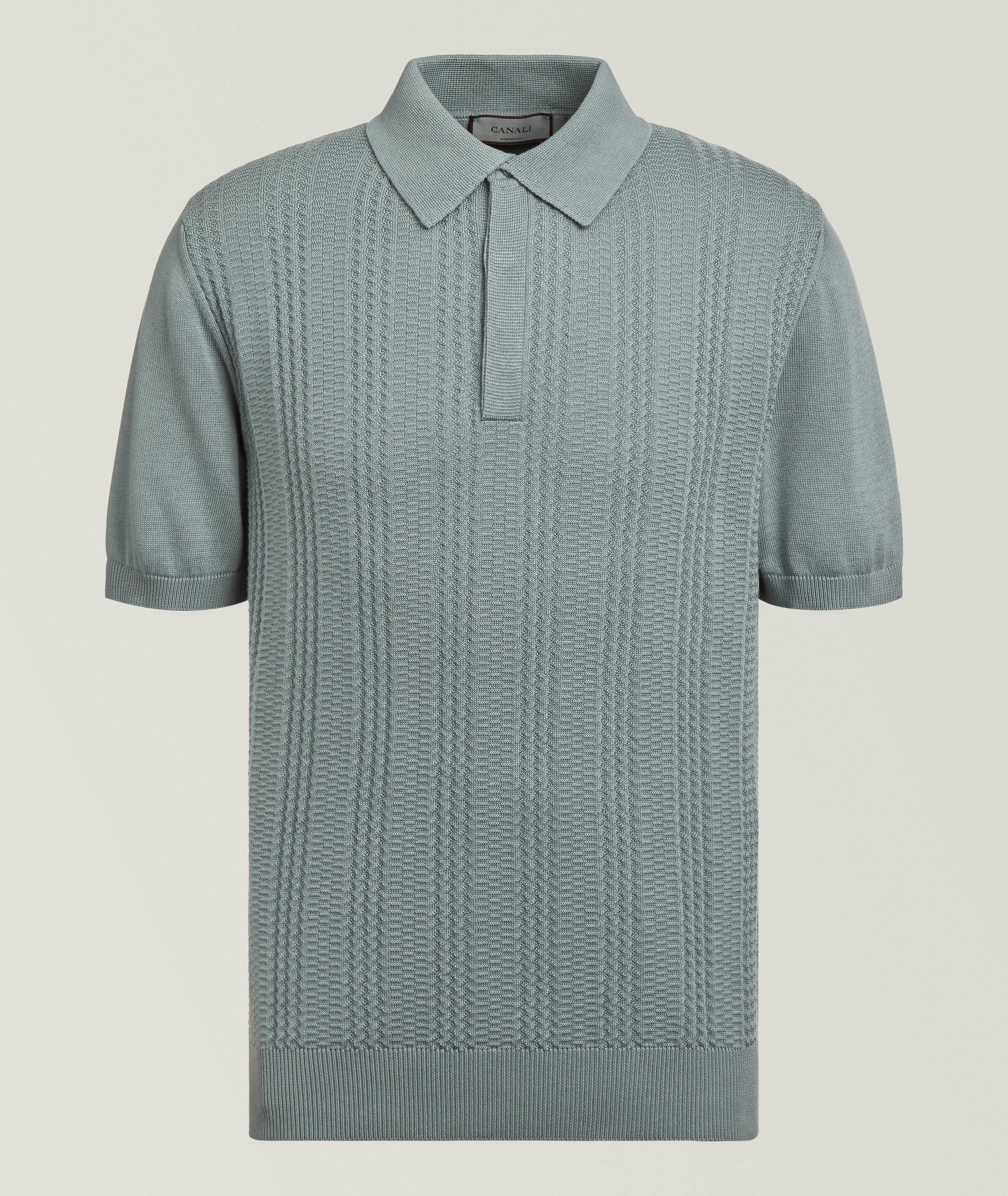 Canali Polo coton-modal tricot tapisserie 