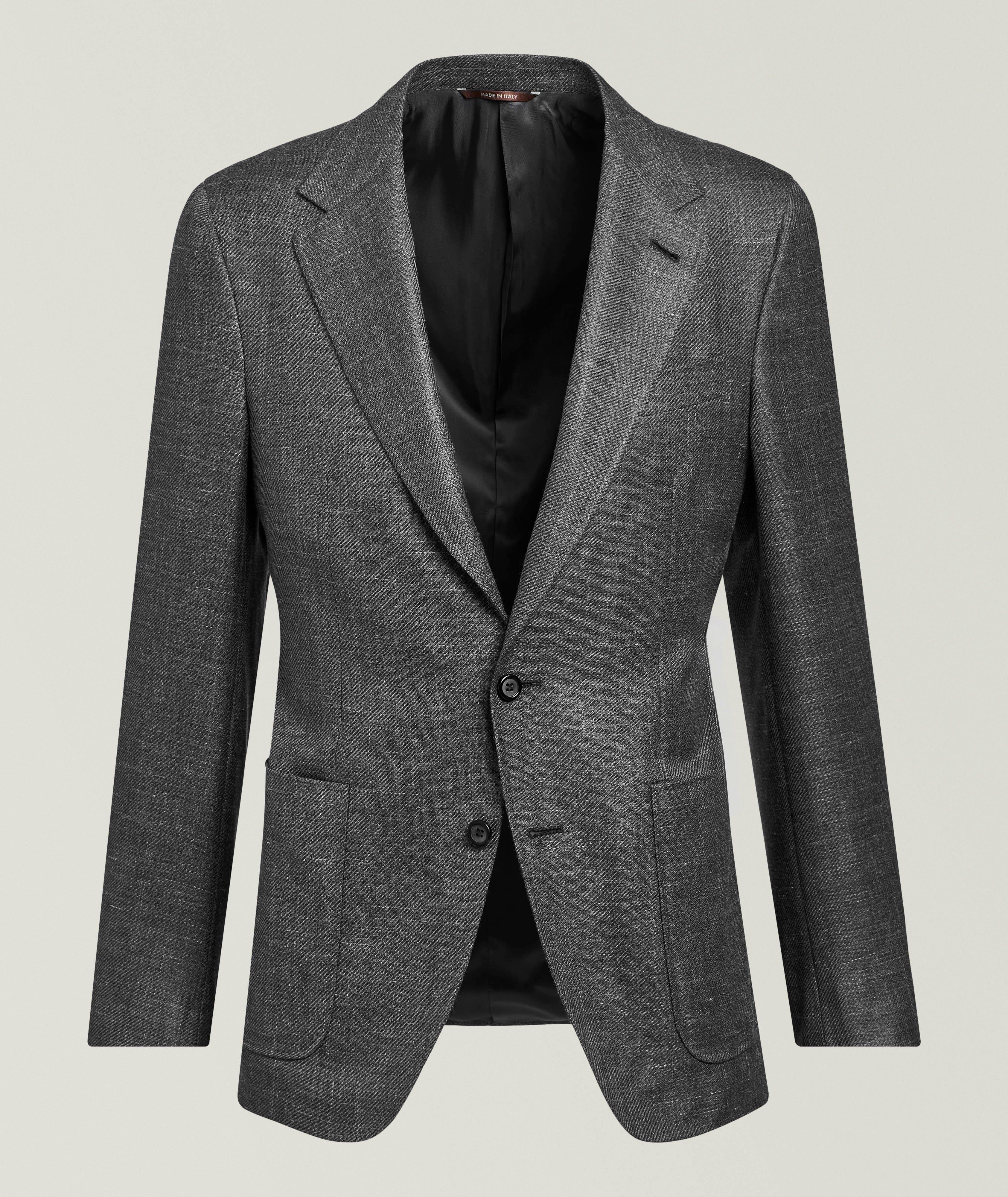 Canali Kei Wool-Silk-Linen Sport Jacket