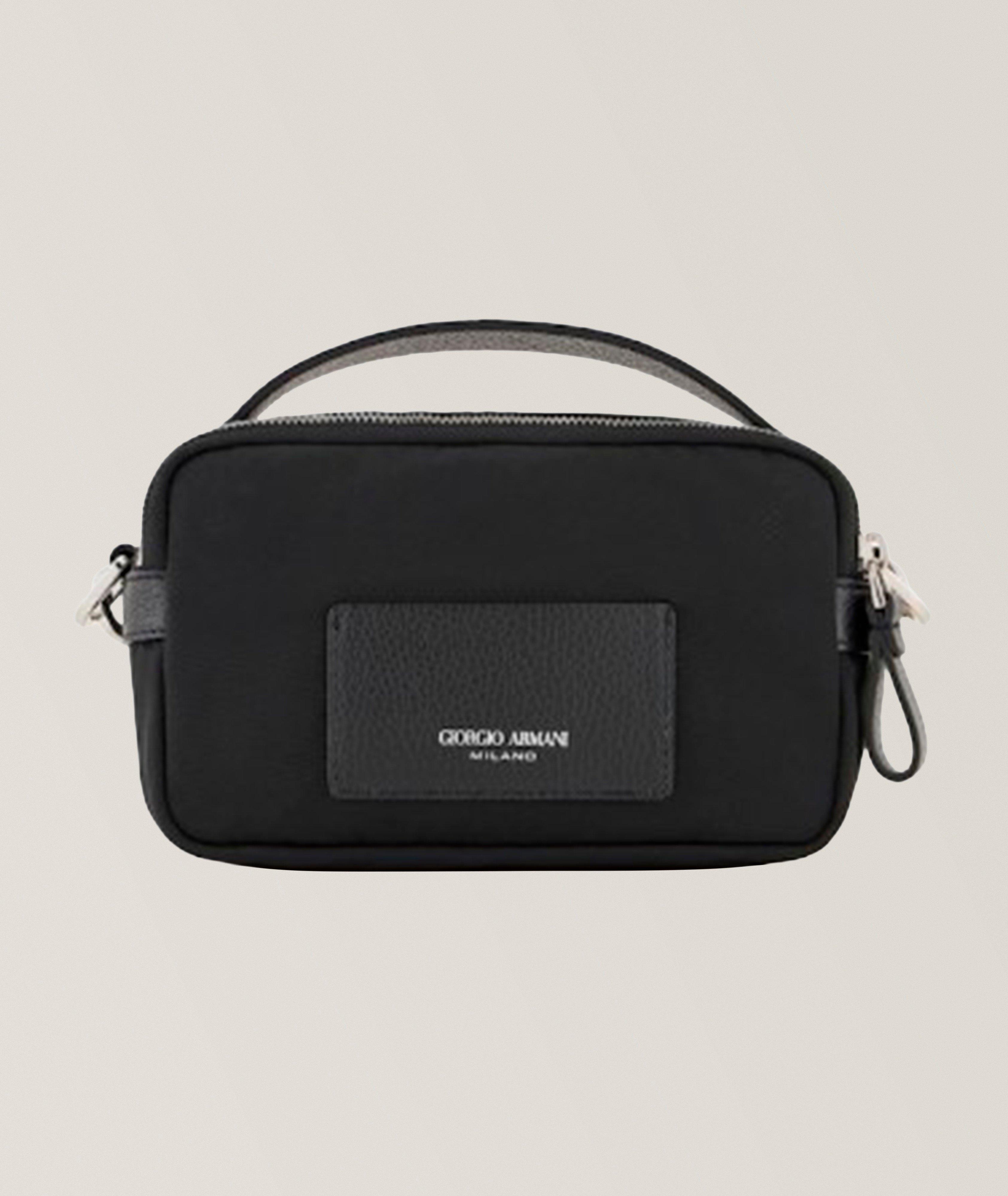Giorgio Armani Nylon & Leather Mini Crossbody Bag